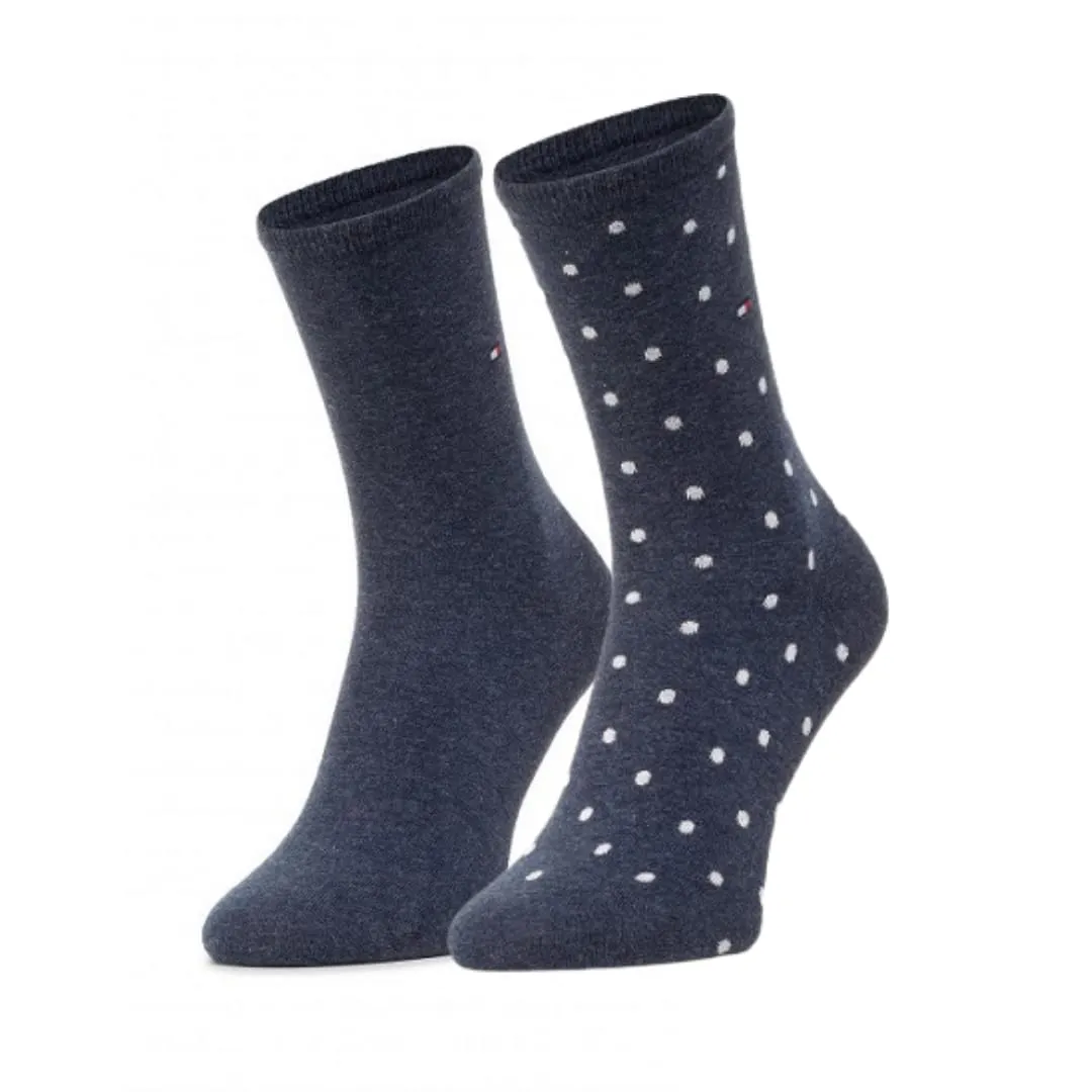 Tommy Hilfiger Classic, Calzini Donna, Navy 493, 31-34 (Pacco da 2)