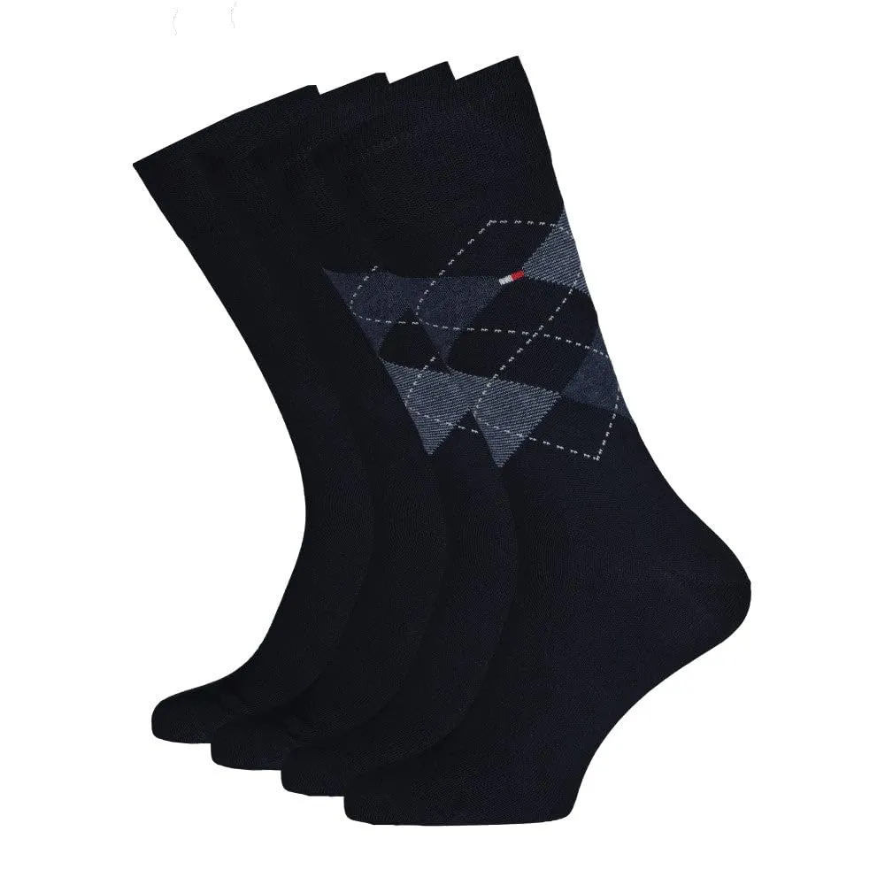 Tommy Hilfiger Classic, Calzini Uomo, Navy 1495, 47-49 (Pacco da 2)