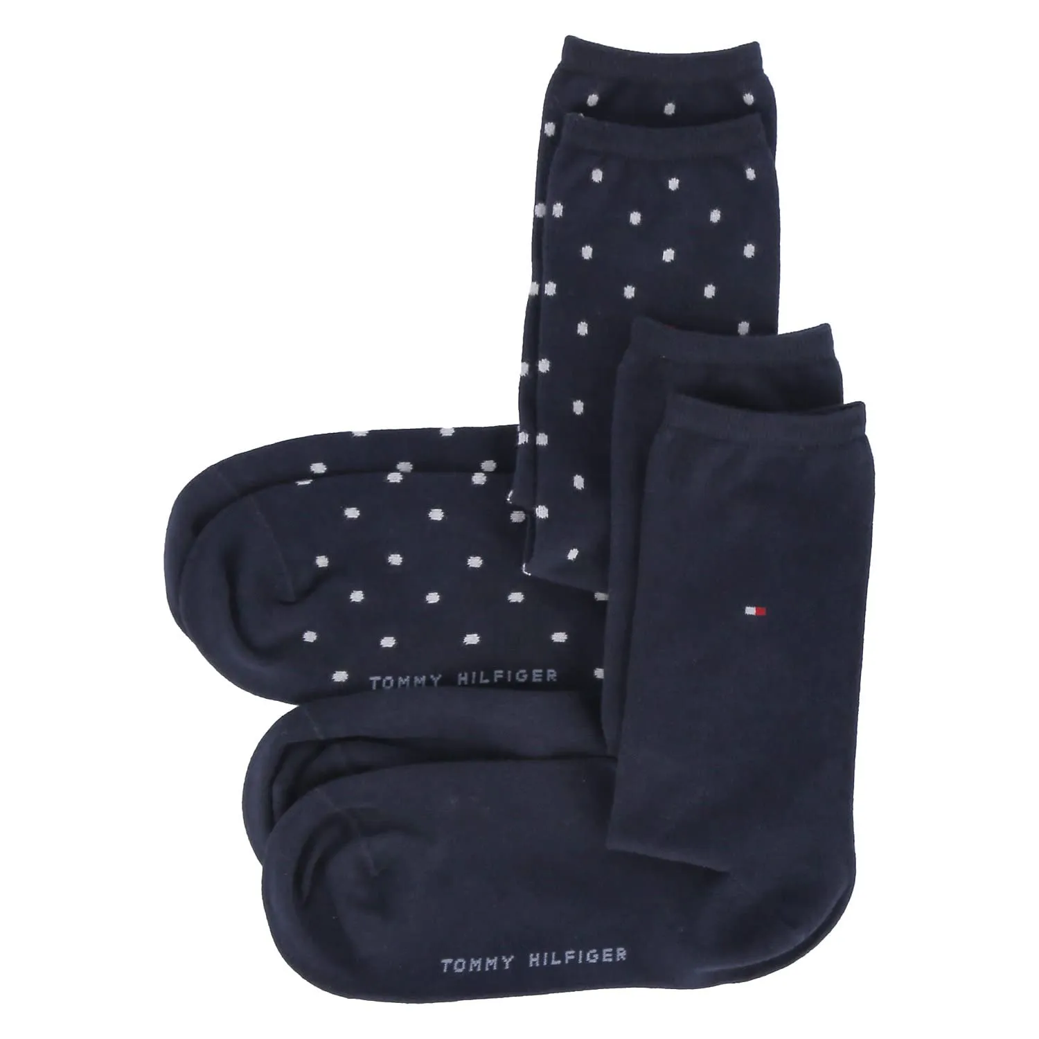 Tommy Hilfiger Classic, Calzini Donna, Navy 3541, 35-38 (Pacco da 2)