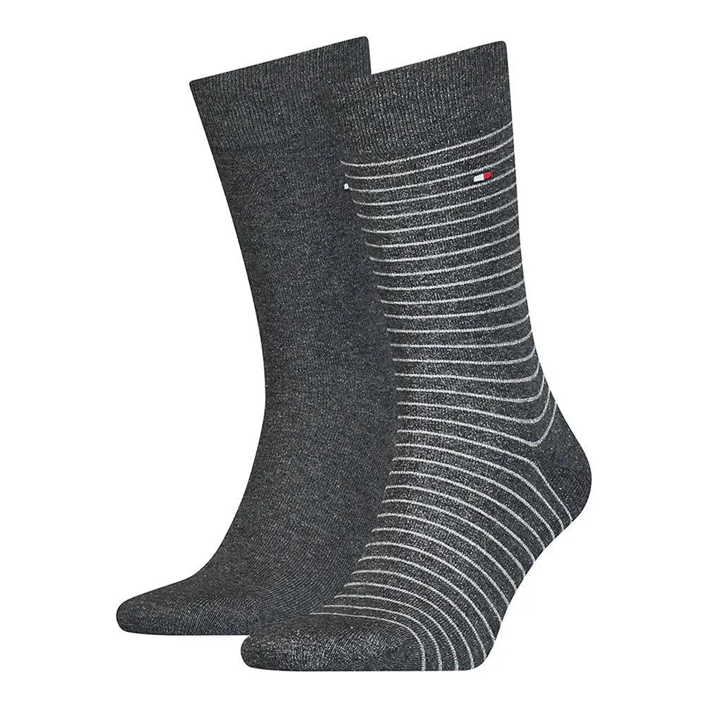 Tommy Hilfiger Classic, Calzini Uomo, Anthracit 094, 39-42 (Pacco da 2)