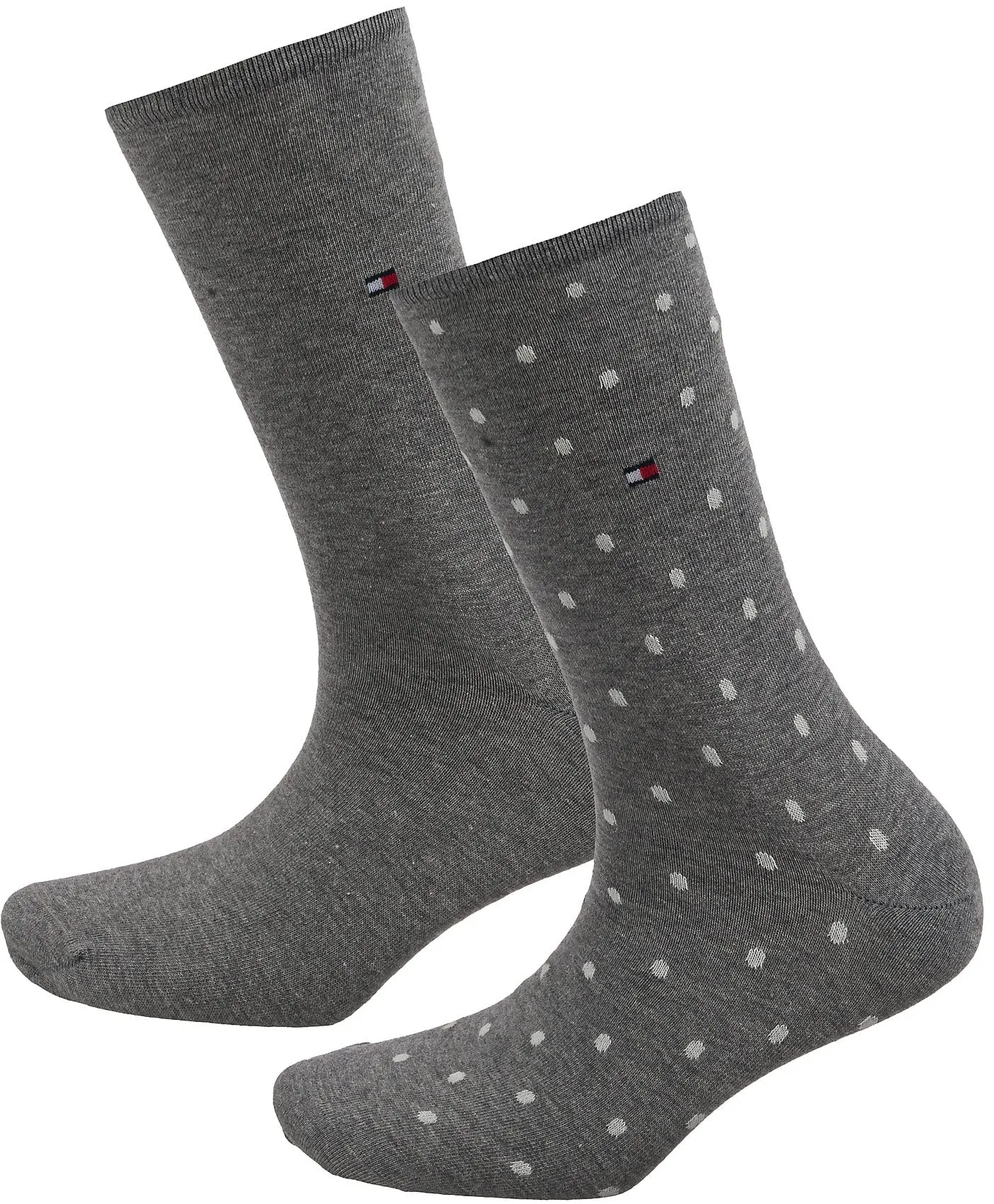 Tommy Hilfiger Classic, Calzini Donna, Grigio 493, 39-42 (Pacco da 2)