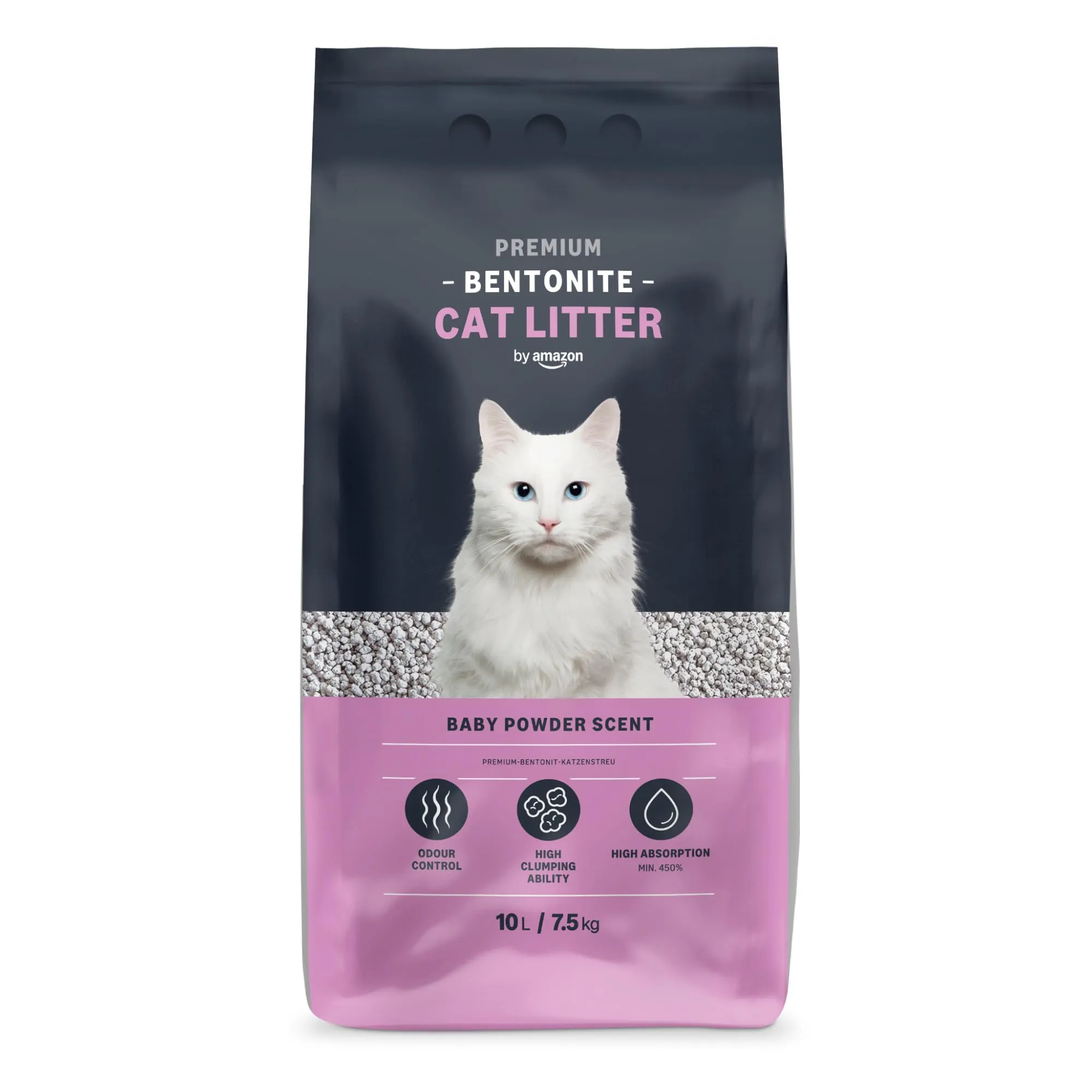 Amazon Lettiera per Gatti Premium in Bentonite, Profumazione al Talco, 10L (Confezione da 1) (in Precedenza un Marchio Lifelong, Stesso Prodotto)