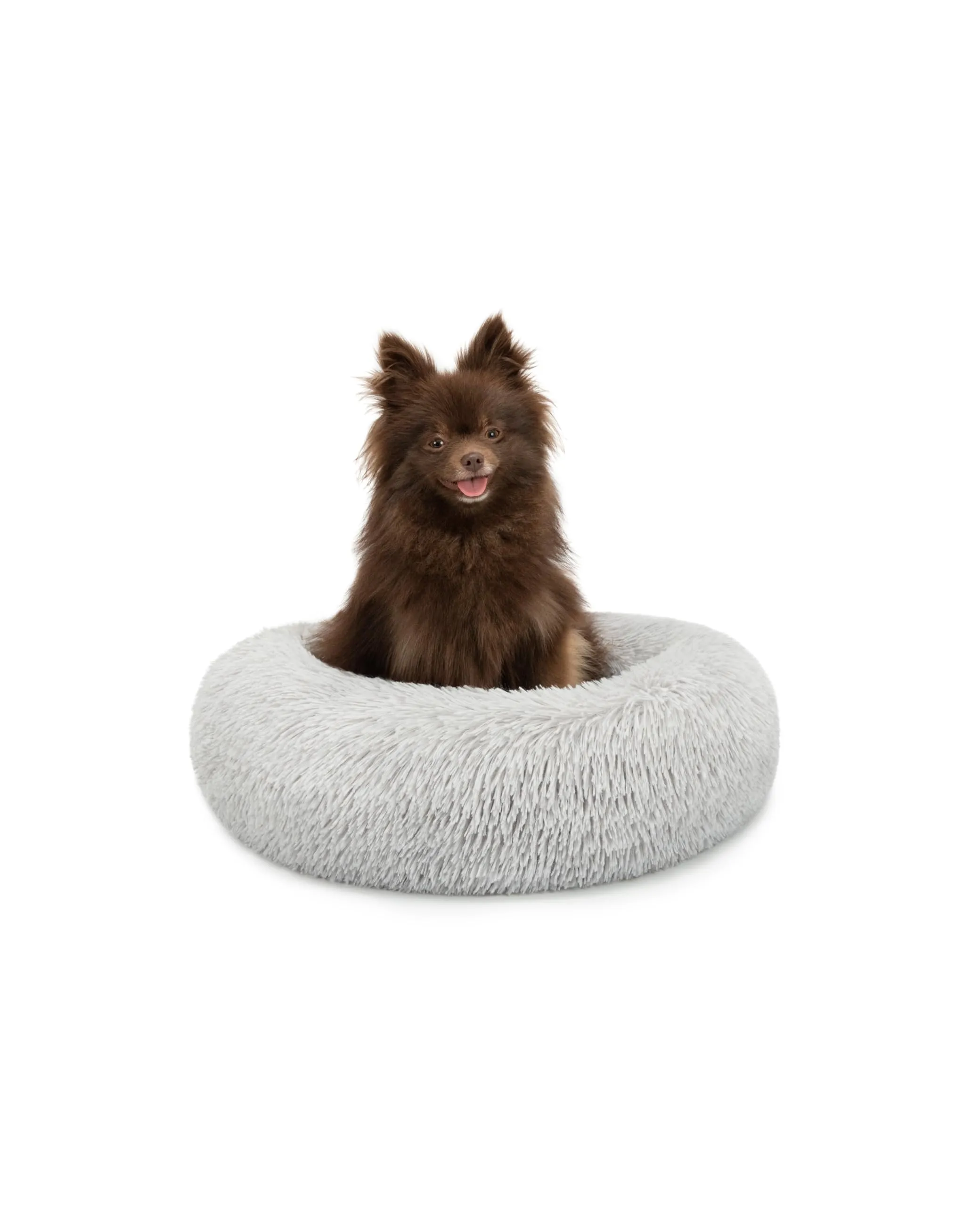 lionto Cuccia Ciambella Cani/Gatti, Cuccia Rotonda, Ø 40 cm, Grigio Chiaro