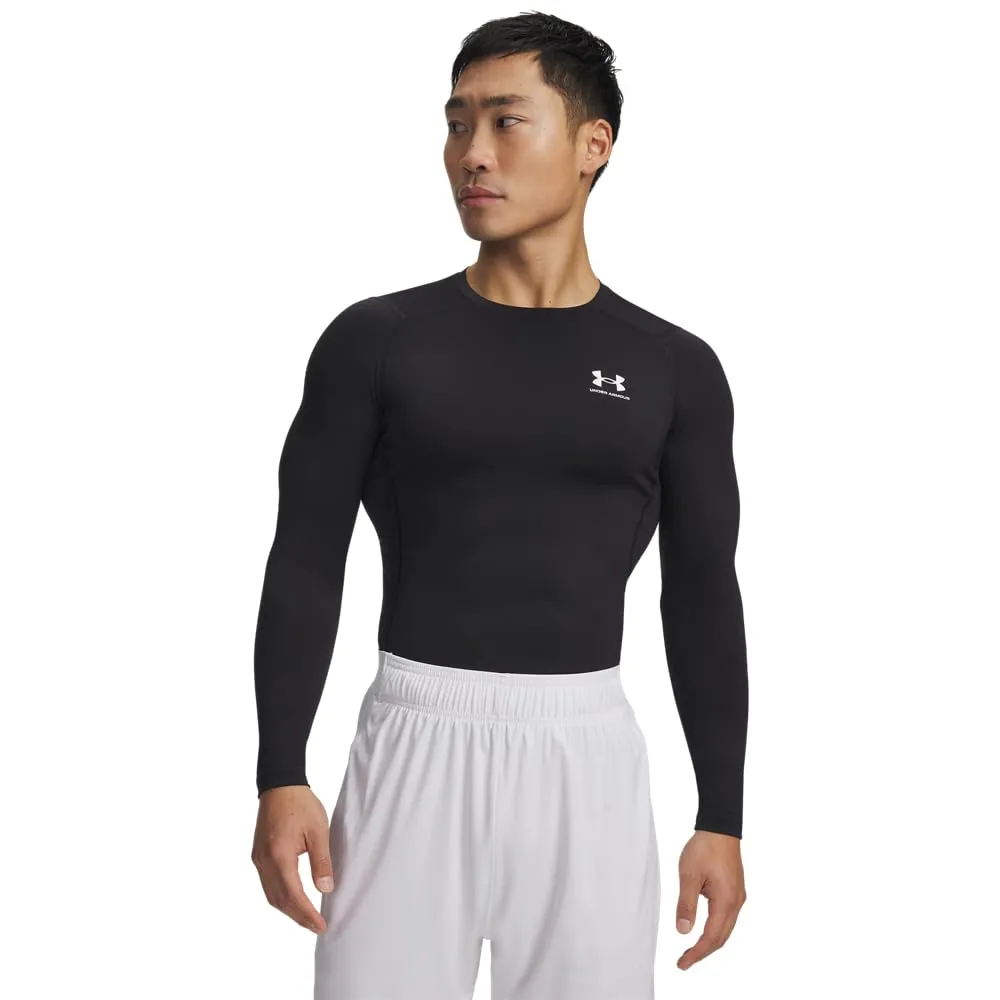 Under Armour Ua Hg Armour Comp Ls Maglietta a maniche lunghe, Nero, 3XL Uomo