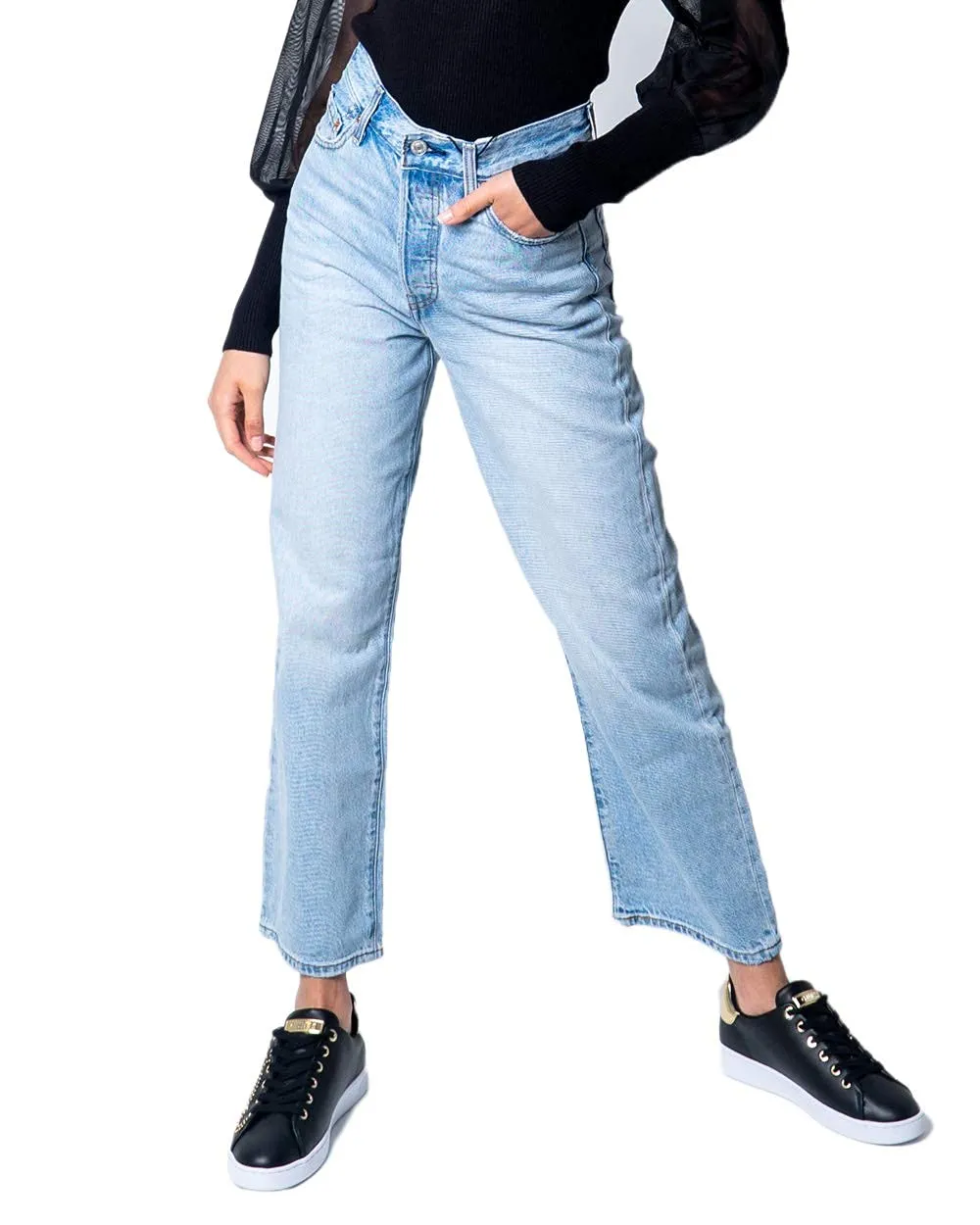 Levi's Ribcage Straight Ankle Jeans, Middle Road, 29W / 29L Donna