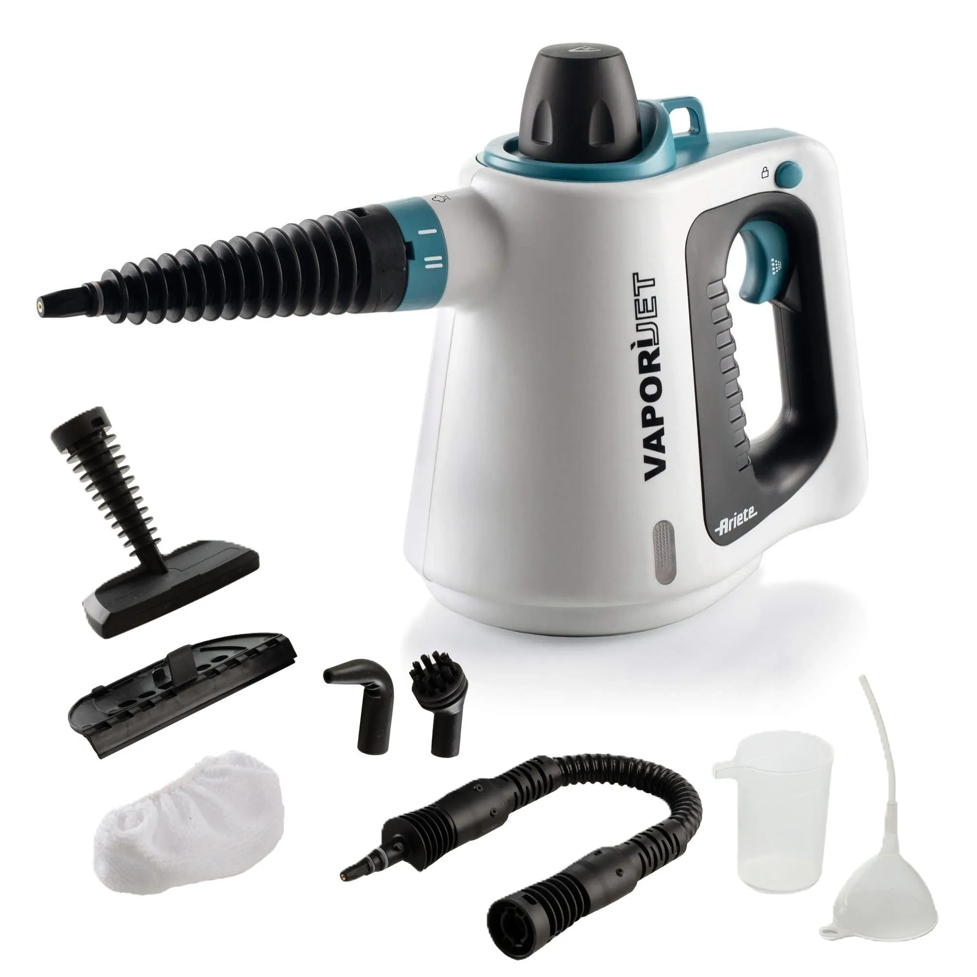 Ariete 4137 Vaporì Jet, Pistola a Vapore, Caldaia in Alluminio, 1050 W, 250 L, 3,5 Bar, Kit Accessori Incluso, Bianco