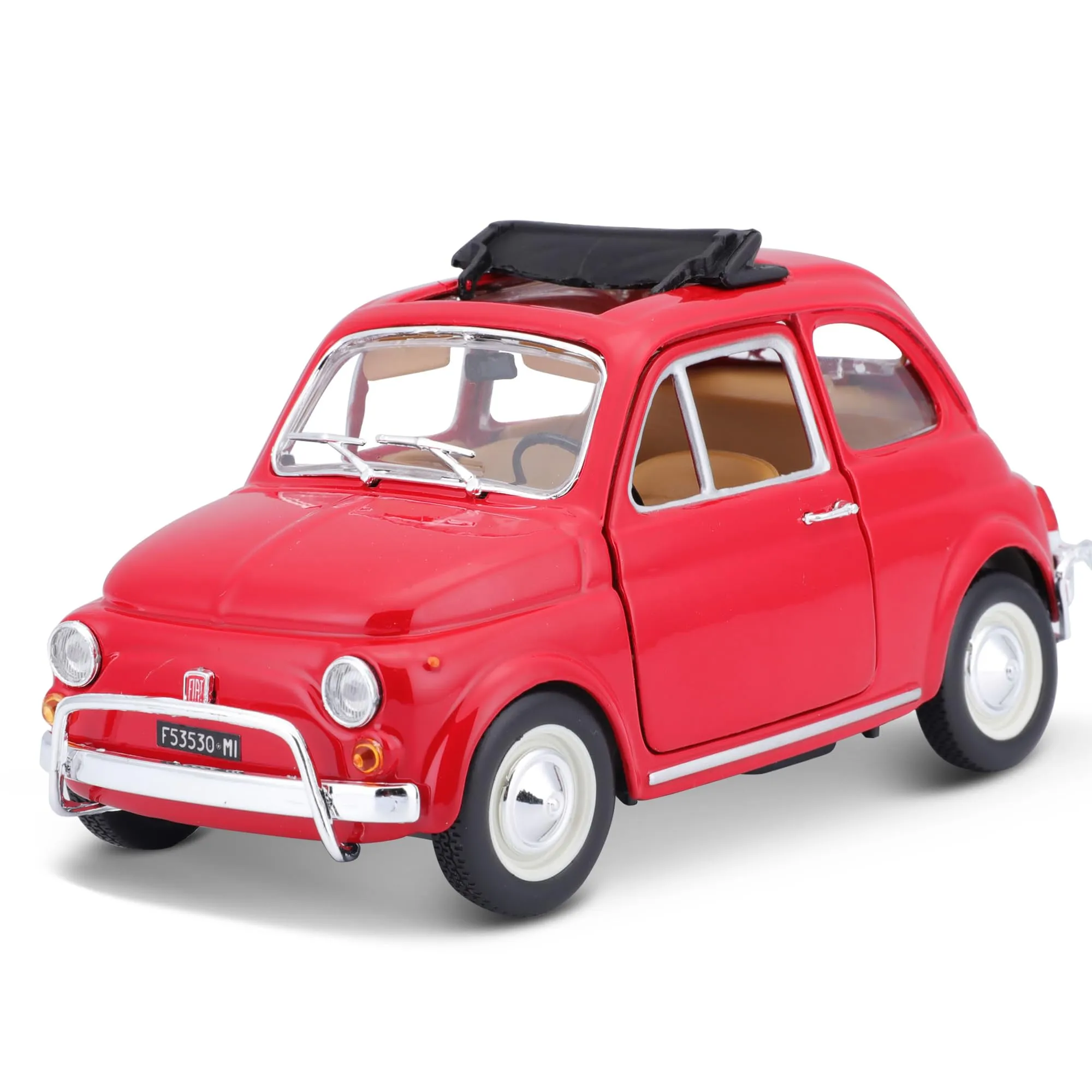 BBURAGO - Fiat 500L (1968) - Modellino Realistico Auto in Scala 1:21, Licenza Ufficiale Fiat, Età Consigliata 3+ Anni