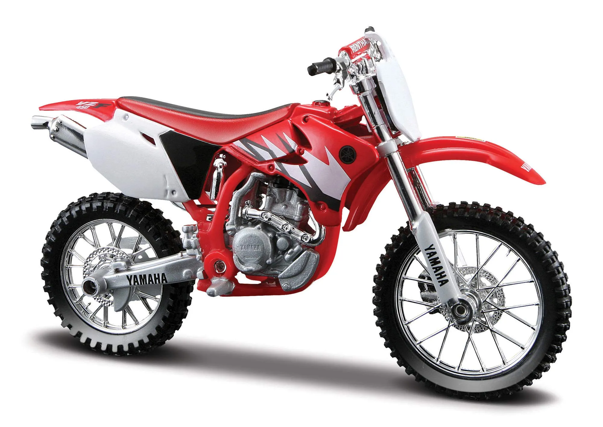 Maisto Moto Yamaha YZ450F - Modellino di moto da collezione in pressofusione, in scala 1:18, incredibilmente dettagliato, colore: rosso
