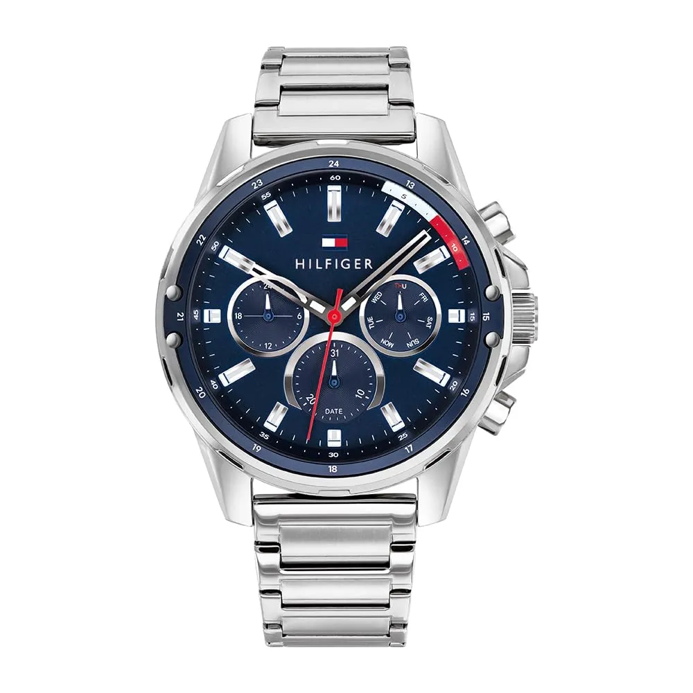 Tommy Hilfiger Orologio Multifunzione Analogico al Quarzo da Uomo con Cinturino in Acciaio Inossidabile o in Silicone