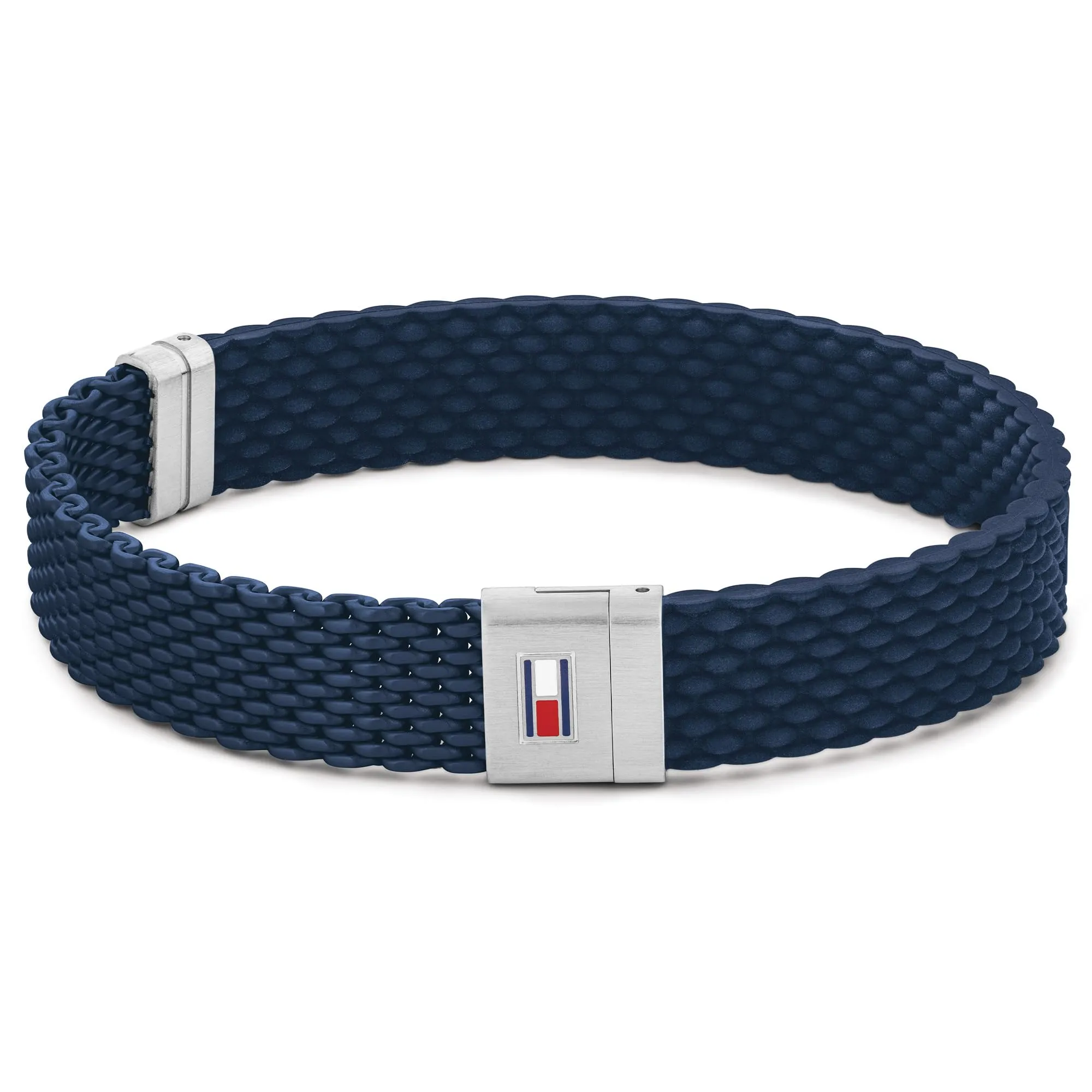 Tommy Hilfiger Jewelry Braccialetto da uomo in Silicone in nero o blu