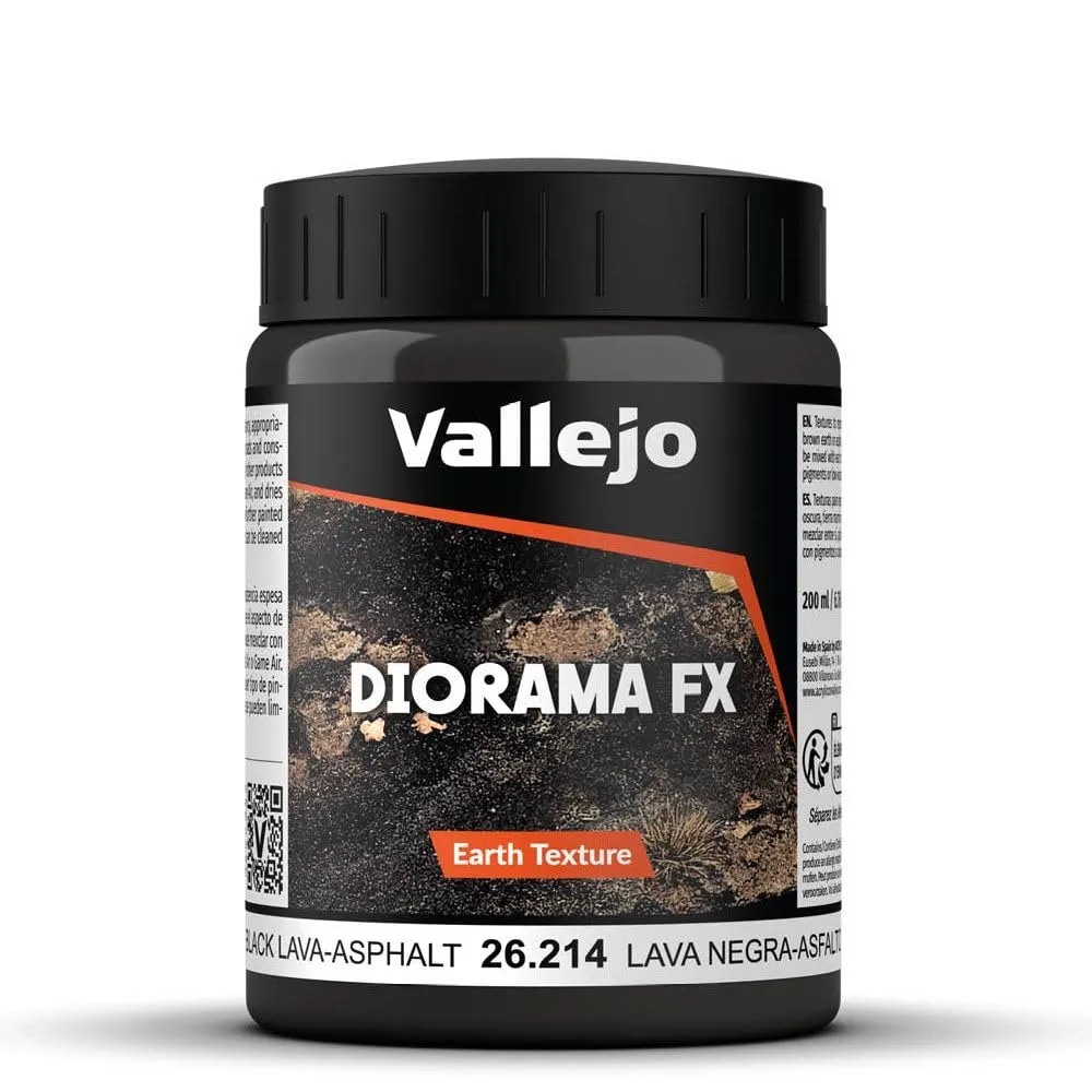 Vallejo Diorama Effects 26214 Black Lava-Asphalt (200ml)