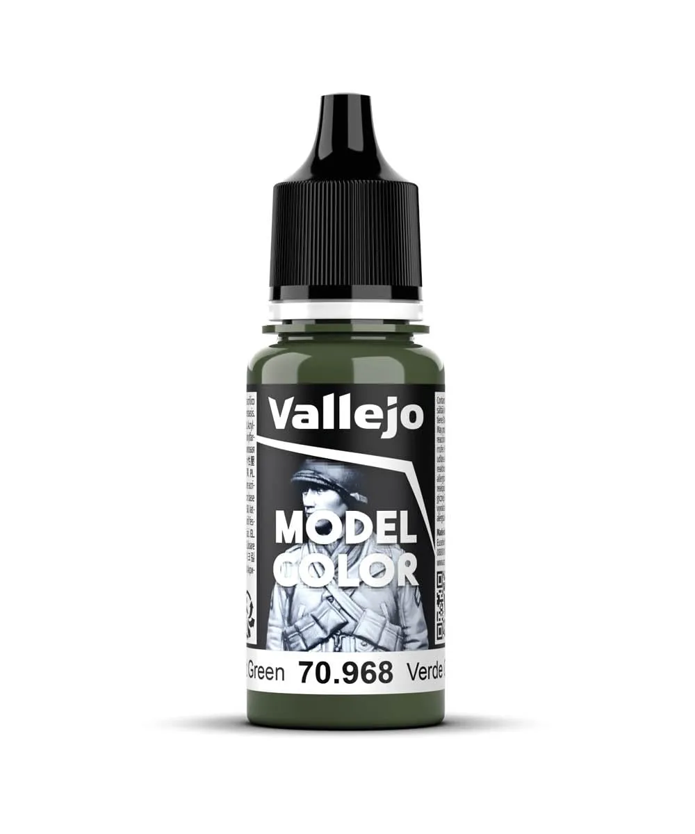 Vallejo Model Color Verde Flat 18 ml, Pintura Acrilica Autonivelante per Modelismo e Figure, Sistema BSL, Finitura Opaca