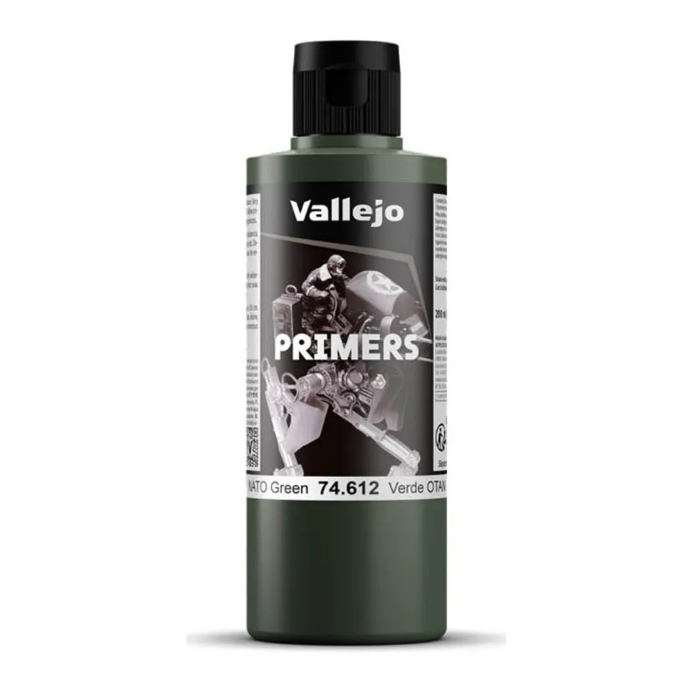 Vallejo - Colore per modellini, primer per poliuretano, 200 ml, verde (NATO green)