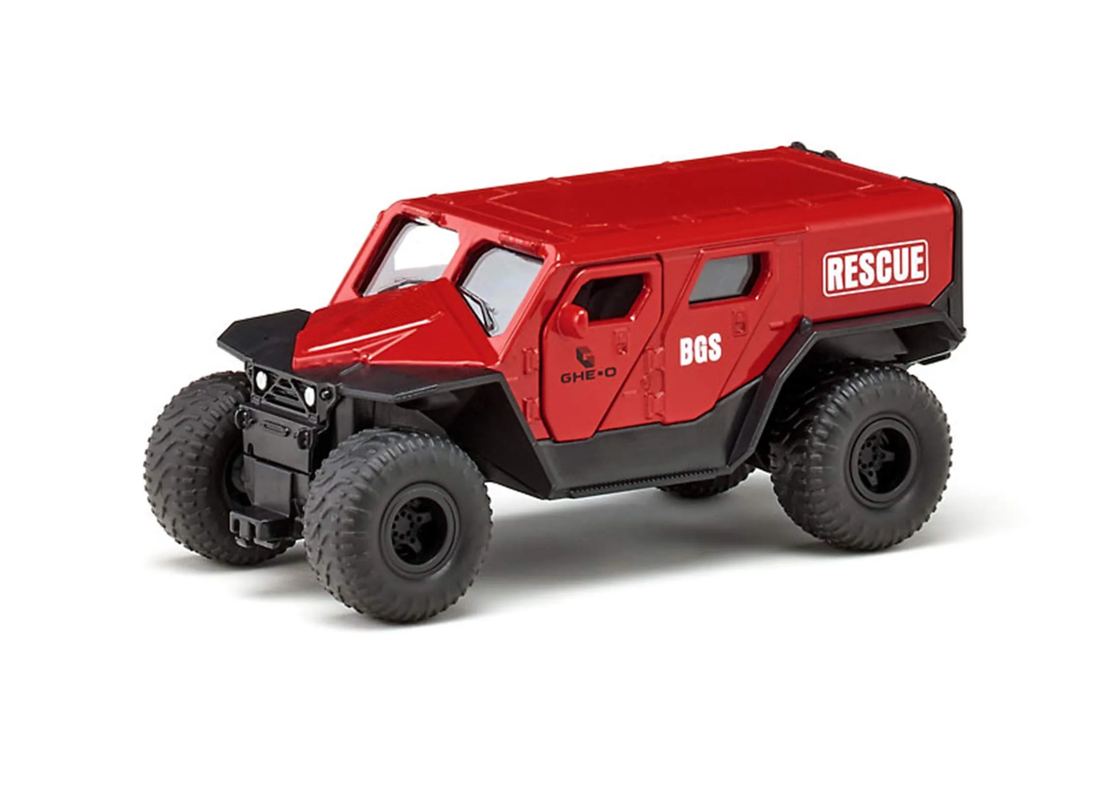 Siku 2307, GHE-O Rescue Vehicle, 1:50, Metallo/Plastica, Rosso, Multi-funzionale, Compatibile con altri veicoli