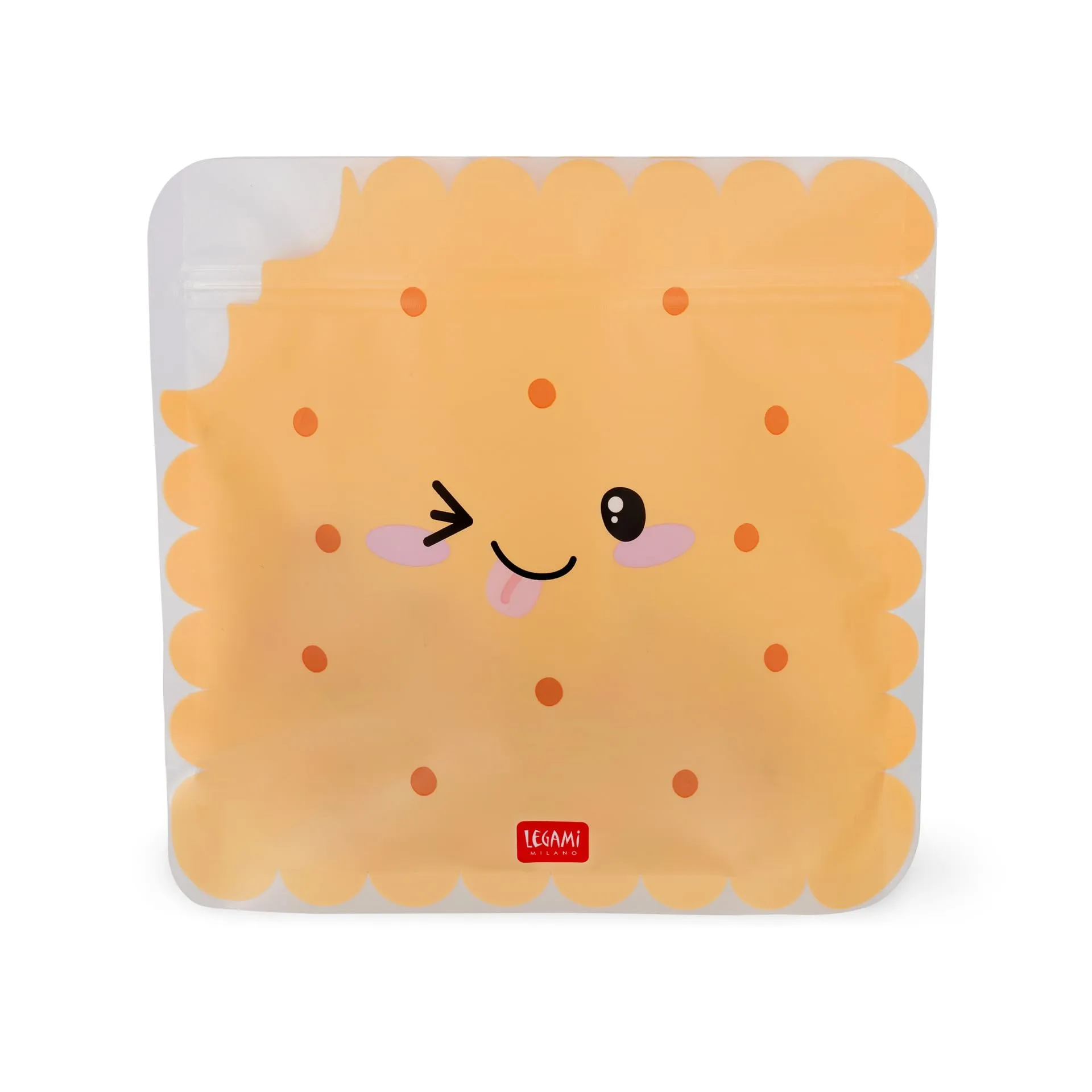 Legami Set di 3 Buste per Alimenti, 3 Diverse Misure S, M, L, Sacchetti Richiudibili, Riutilizzabili, Lavabili in Lavastoviglie, Snack Bags Pratici, Cookie