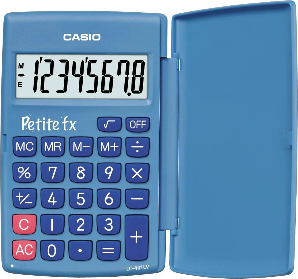 CasioLC-401LV-BU calcolatrice tascabile - Display a 8 cifre, blu