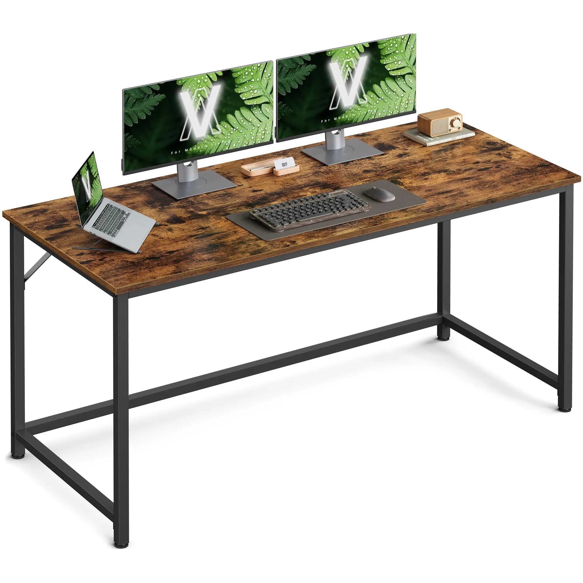 VASAGLE Scrivania per Computer, Postazione Lavoro, 135 x 60 x 76 cm