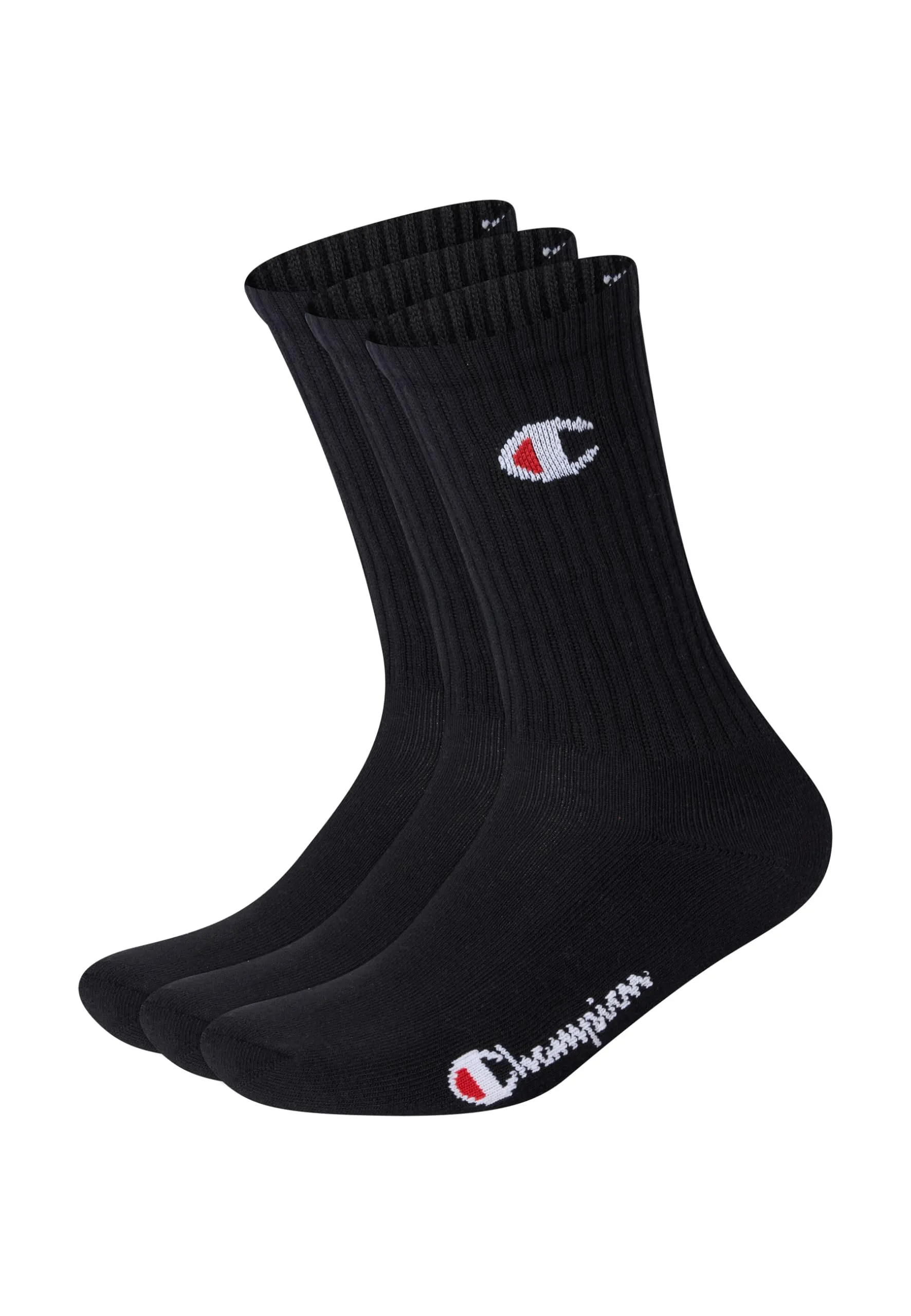 Champion Core 3PP Crew Calzini, Unisex - Adulto, Nero, 39-42 EU