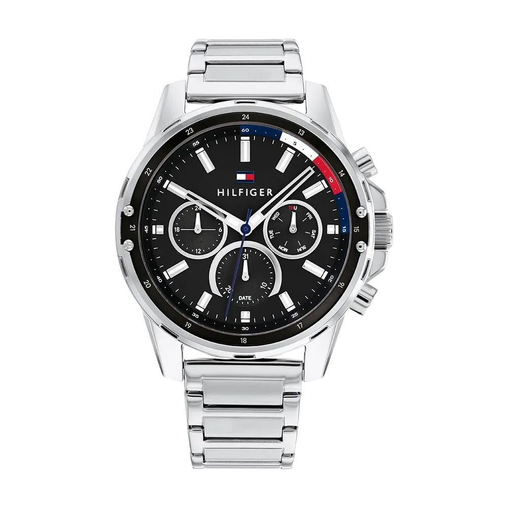 Tommy Hilfiger Orologio Multifunzione Analogico al Quarzo da Uomo con Cinturino in Acciaio Inossidabile o in Silicone