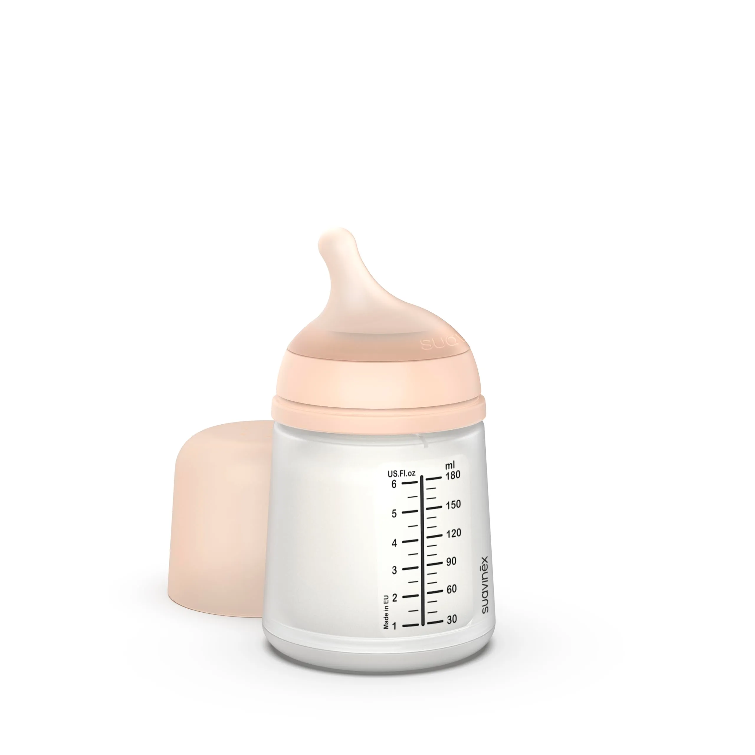 Suavinex Zero Zero Biberon Anti-Coliche, Silicone Flusso Lento, 180ml