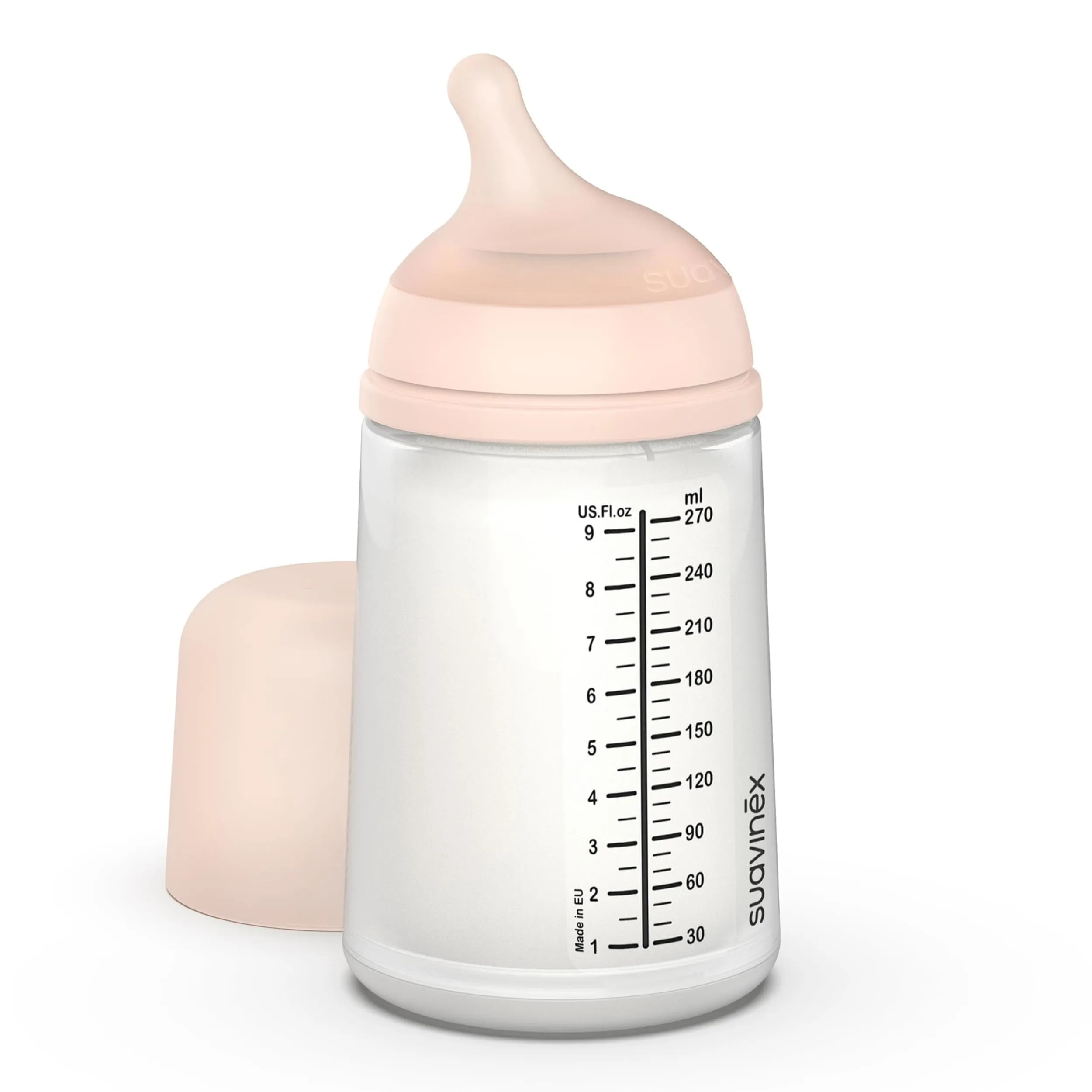 Suavinex Biberon Anti-Coliche Zero Zero, Tettarella Silicone, 270 ml (M)