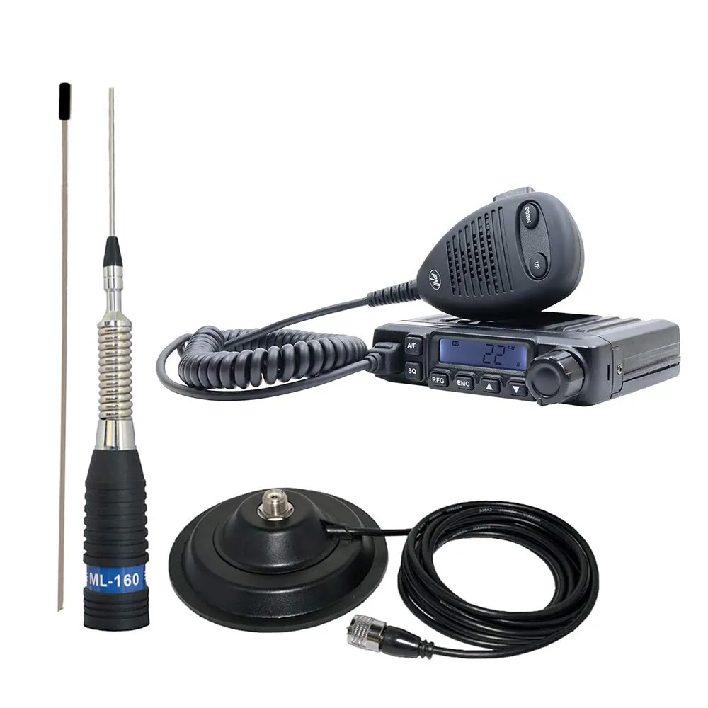 PNI Radio CB Escort HP 6500 ASQ con Antenna CB ML160 con Base Magnetica