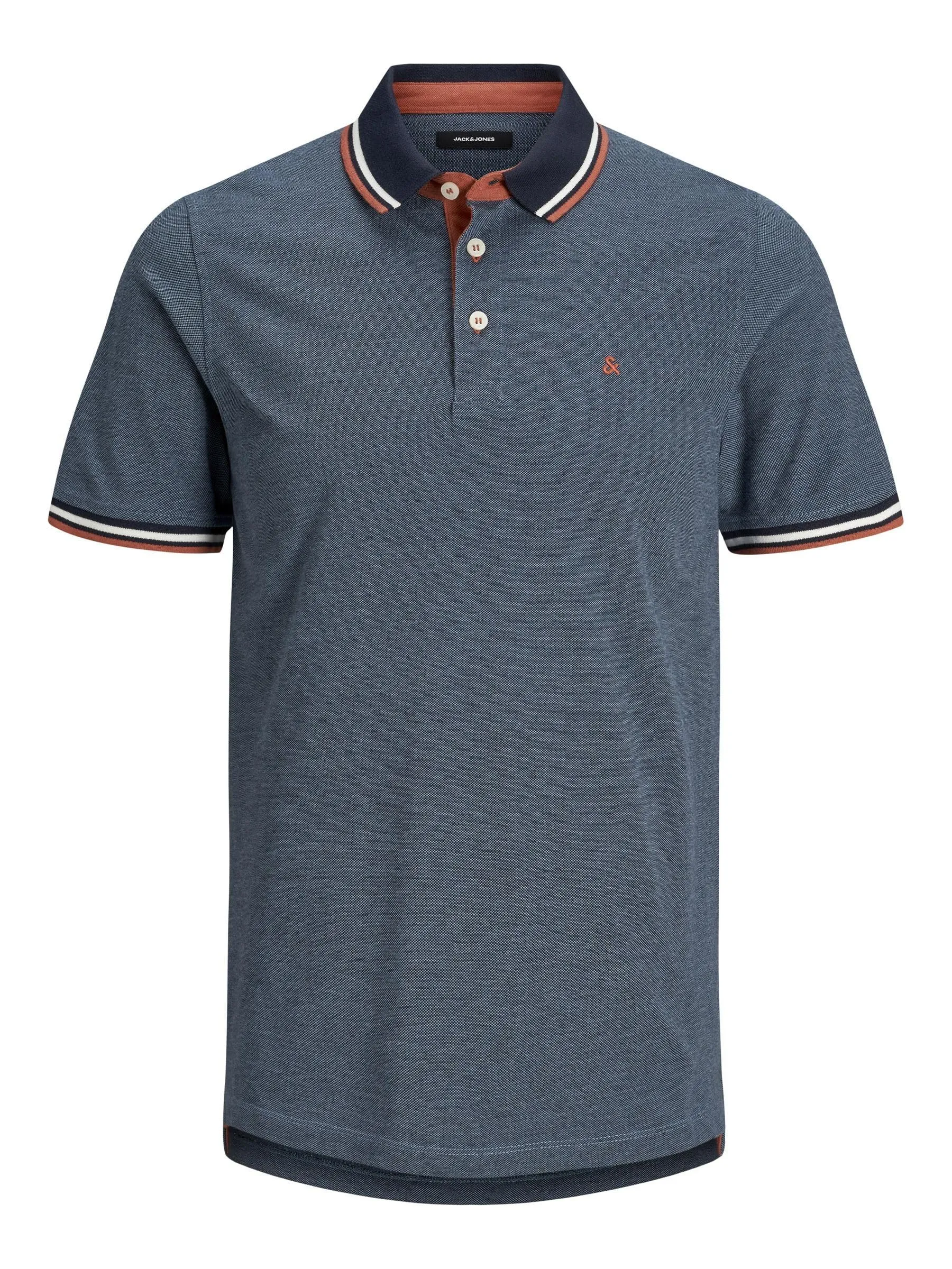 JACK & JONES Jjepaulos Polo Ss Noos Maglietta, Denim Blue, L Uomo