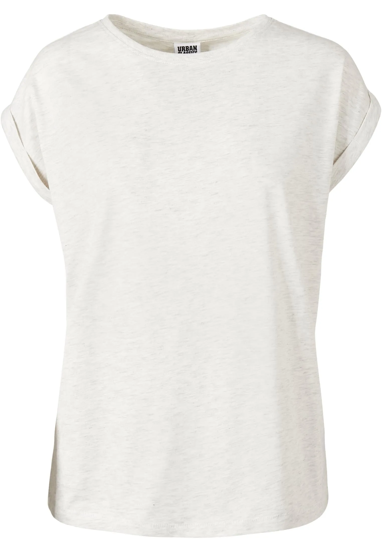 URBAN CLASSICS t-shirt da Donna con Manica Arrotolata, Maglietta a Maniche Corte da Donna in Cotone, Tee Shirt con Scollo Rotondo e Spalle Arrotondate, Colore: Rosso Ciliegia, Taglia: XXL