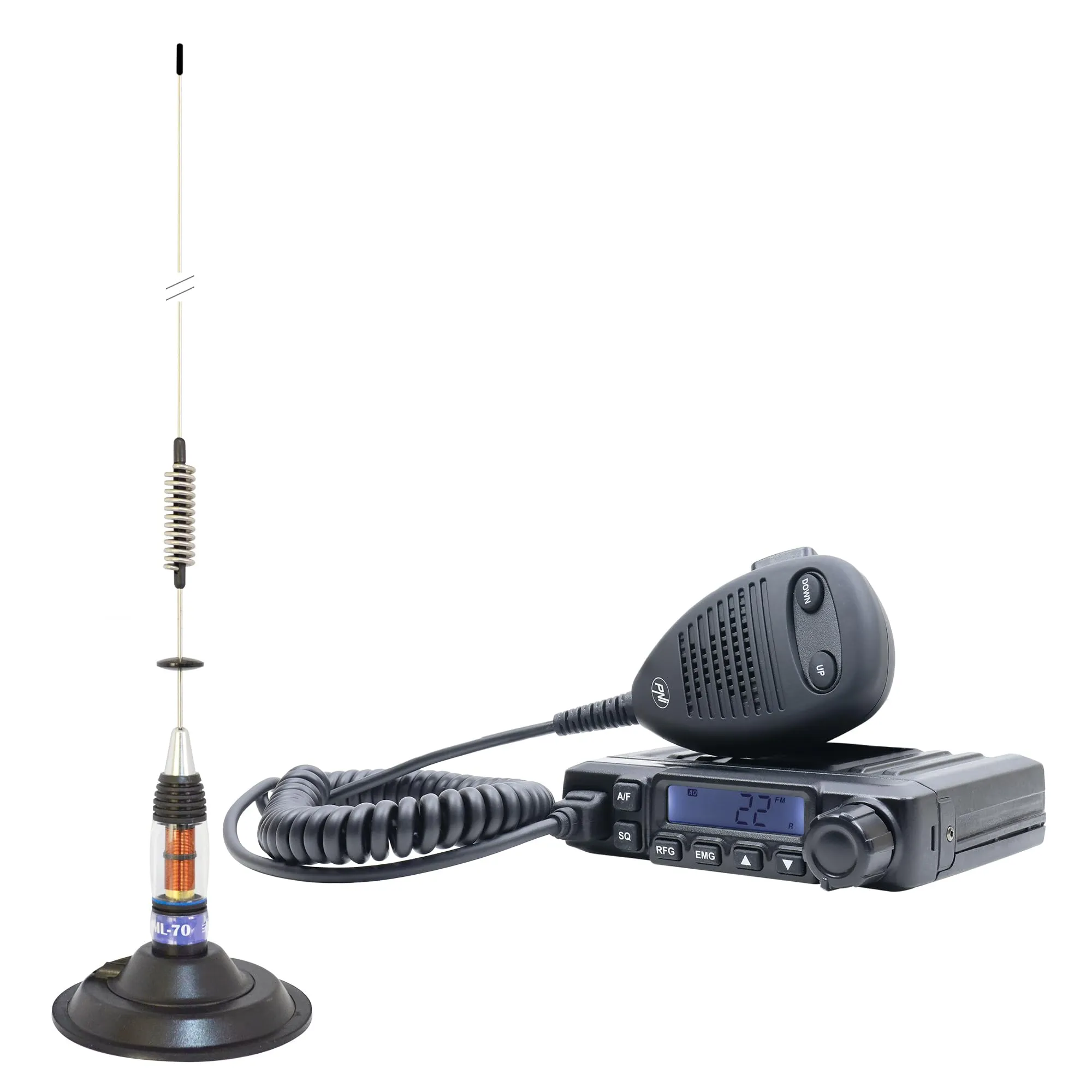 Radio CB PNI Escort HP 6500 ASQ con antenna CB PNI ML70