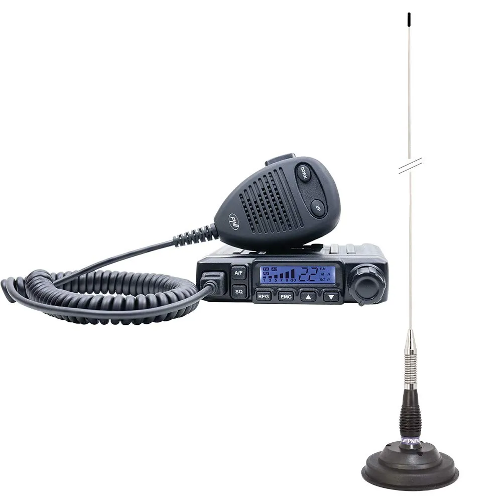 Radio CB PNI Escort HP 6500 ASQ con antenna CB PNI ML100