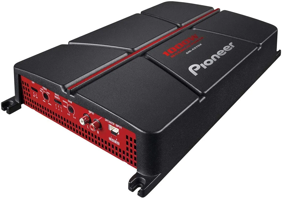 Amplificatore a 2 canali collegabile a ponte Pioneer GM-A5702 (1000 W), TPB variabile, alloggiamento del dissipatore di calore a corpo singolo, tensione di ingresso fino a 6,5 ​​V