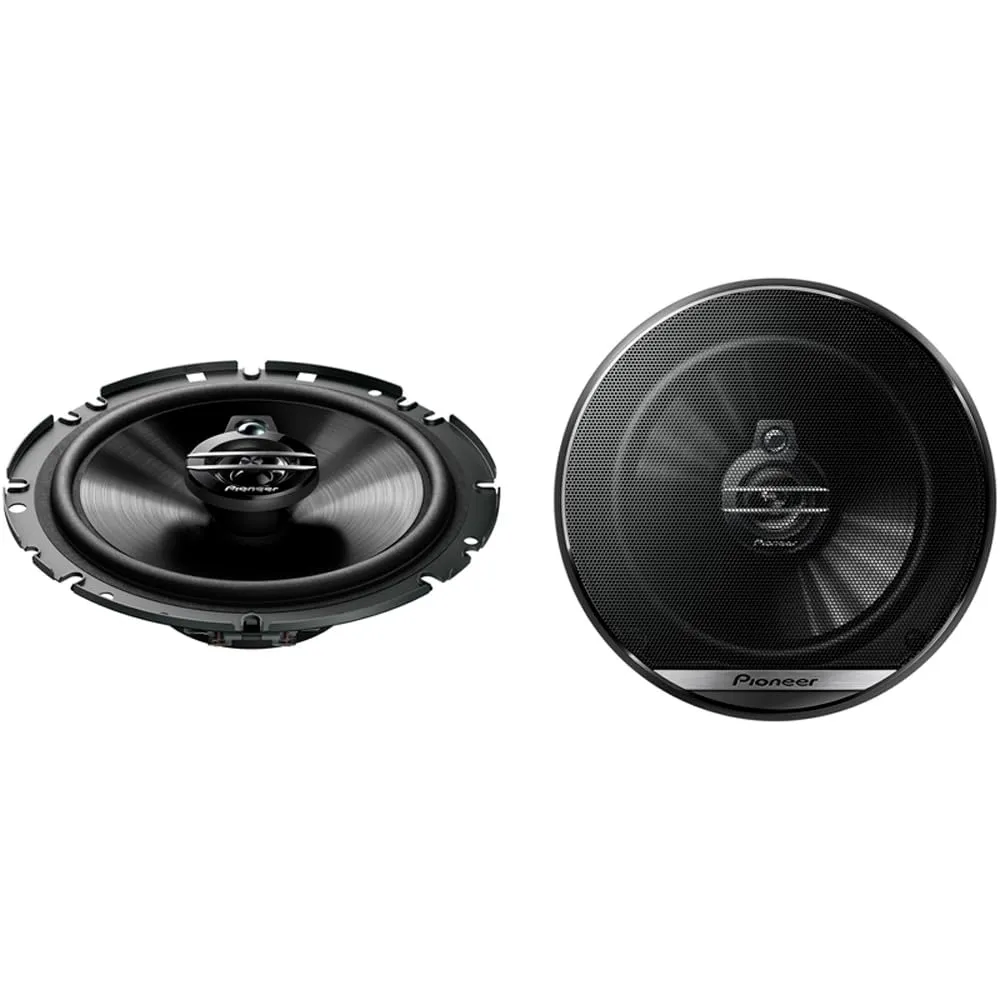 PIONEER TS-G1730F 17 cm diffusore coassiale a 3 vie (300 W max. ciascuno, 40 W sinus), suono potente, alta efficienza, profondità di installazione 49.7 mm, taglio di installazione 144 mm, con griglia