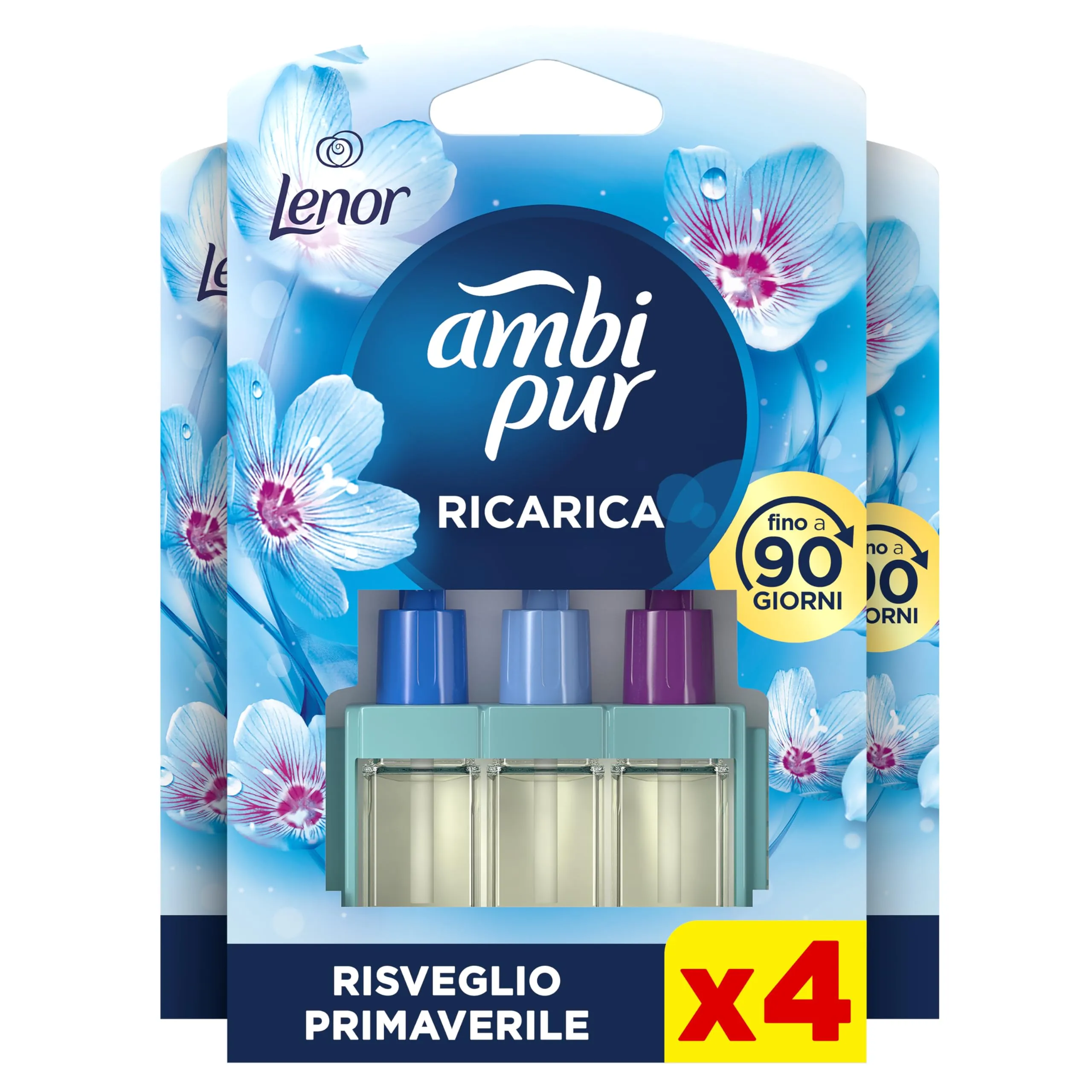 Ambi Pur Profumatore Bagno, Elimina Odori,4 Pezzi, Risveglio Primaverile