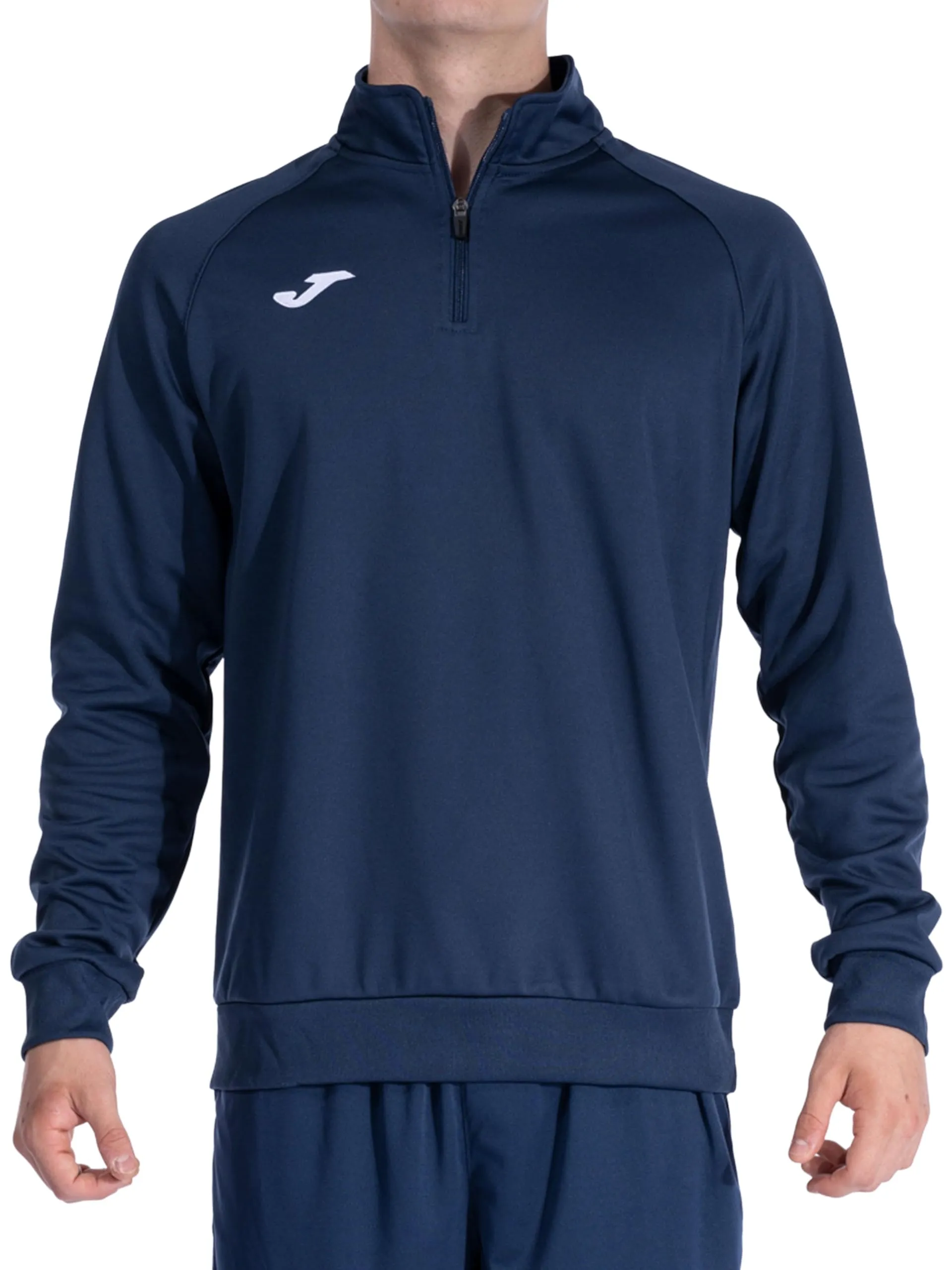 Joma 100285.300.M Faraon - Felpa con mezza zip, Unisex Adulto, Blu (Navy), L