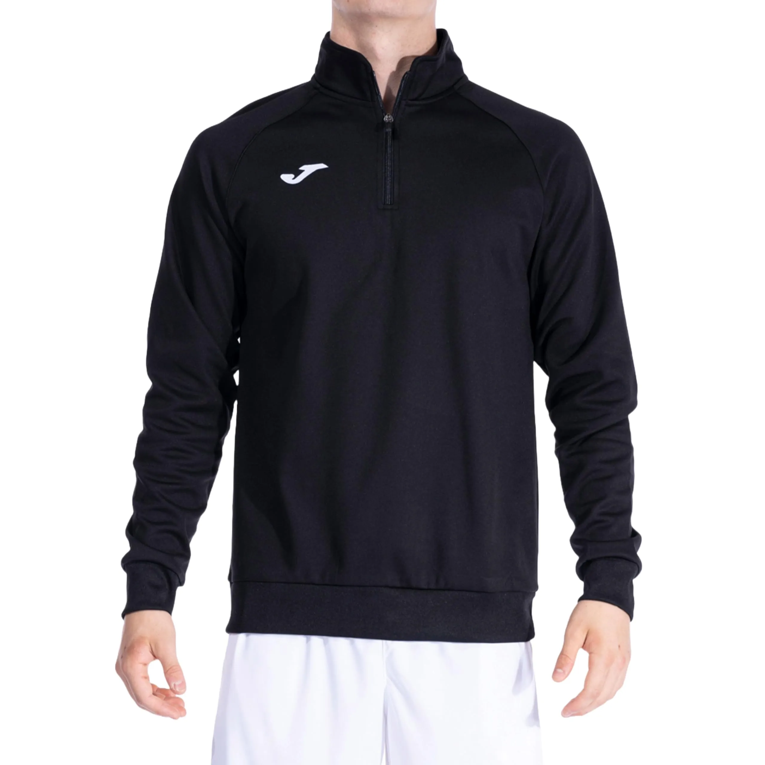 Joma - Felpa Faraon Nera Mezza Zip Uomo, Unisex - Adulto, 100285.100.L, Nero - 100, XL