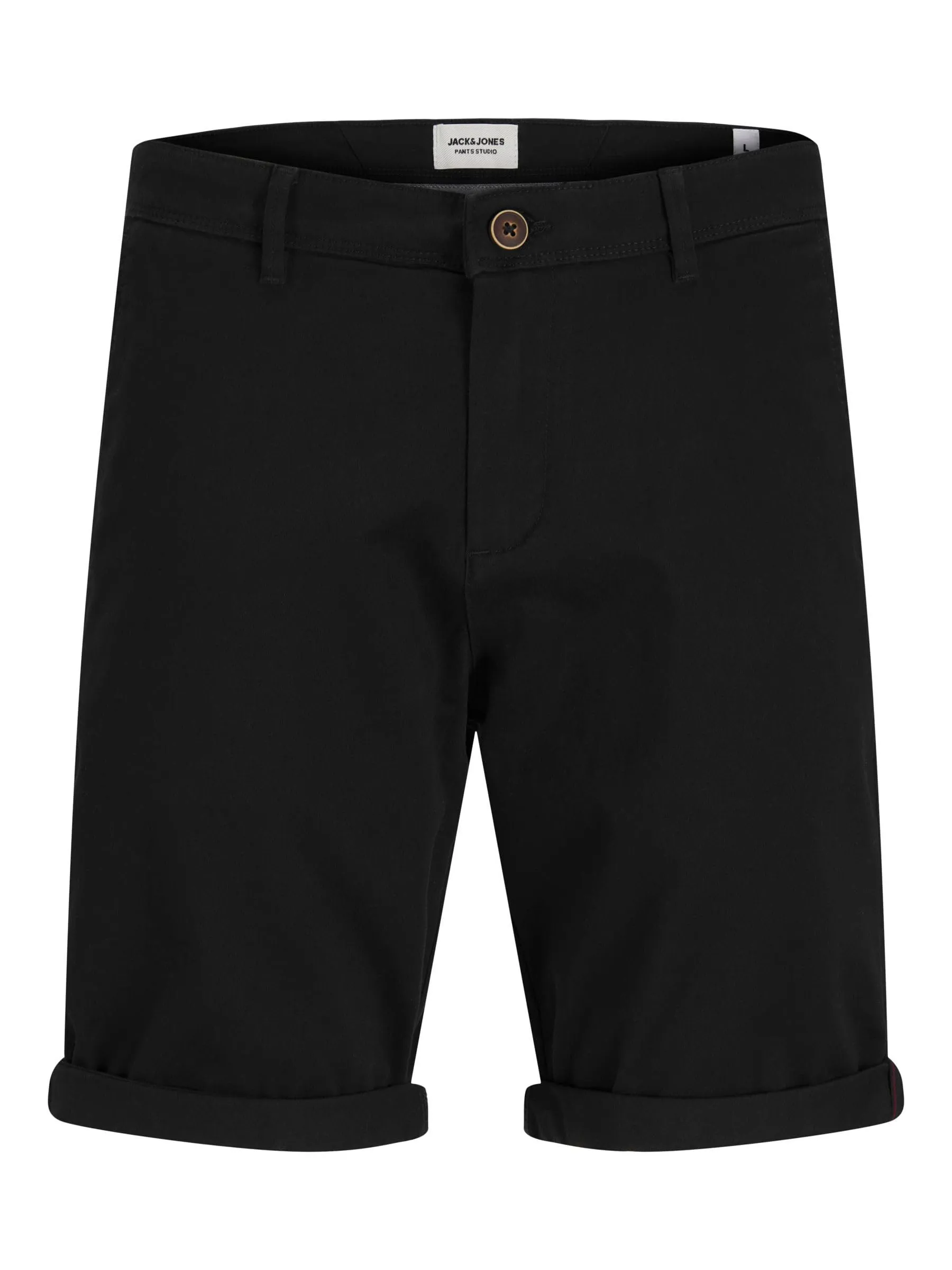 JACK & JONES Jjibowie Jjshorts Solid Sa SN, Pantaloni Corti Uomo, Nero, S
