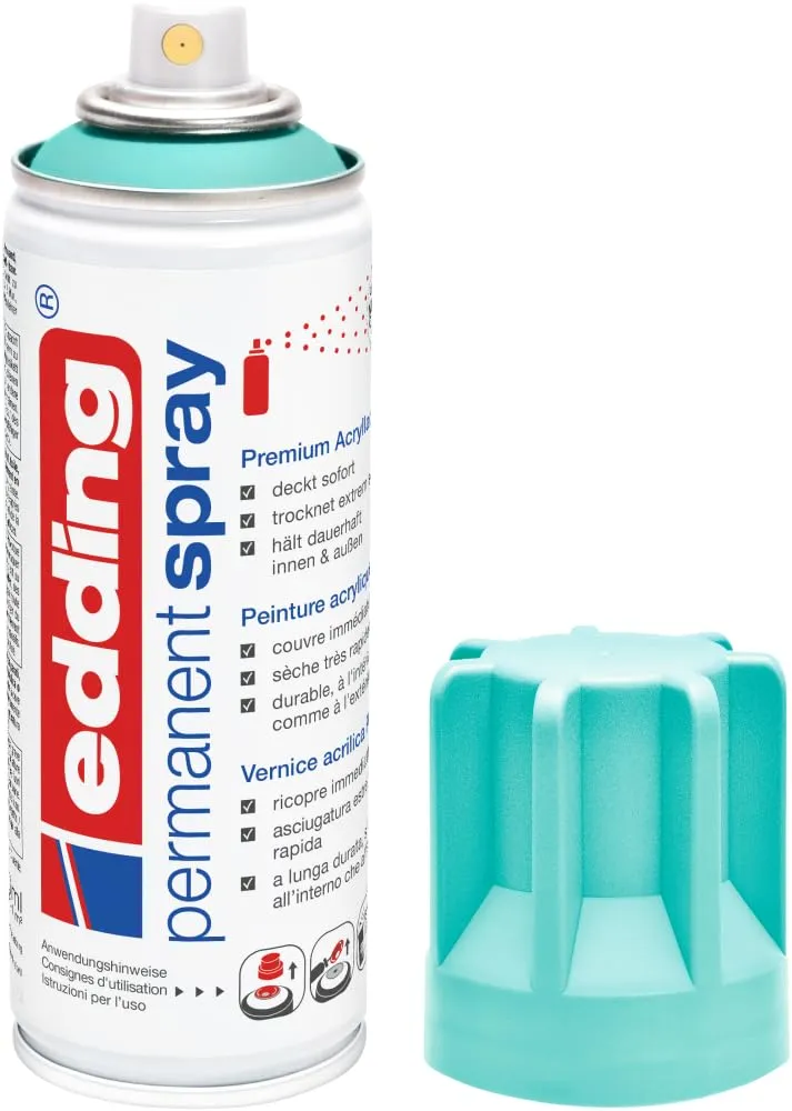 edding 5200 Bomboletta spray, turchese ricco opaco, 200 ml
