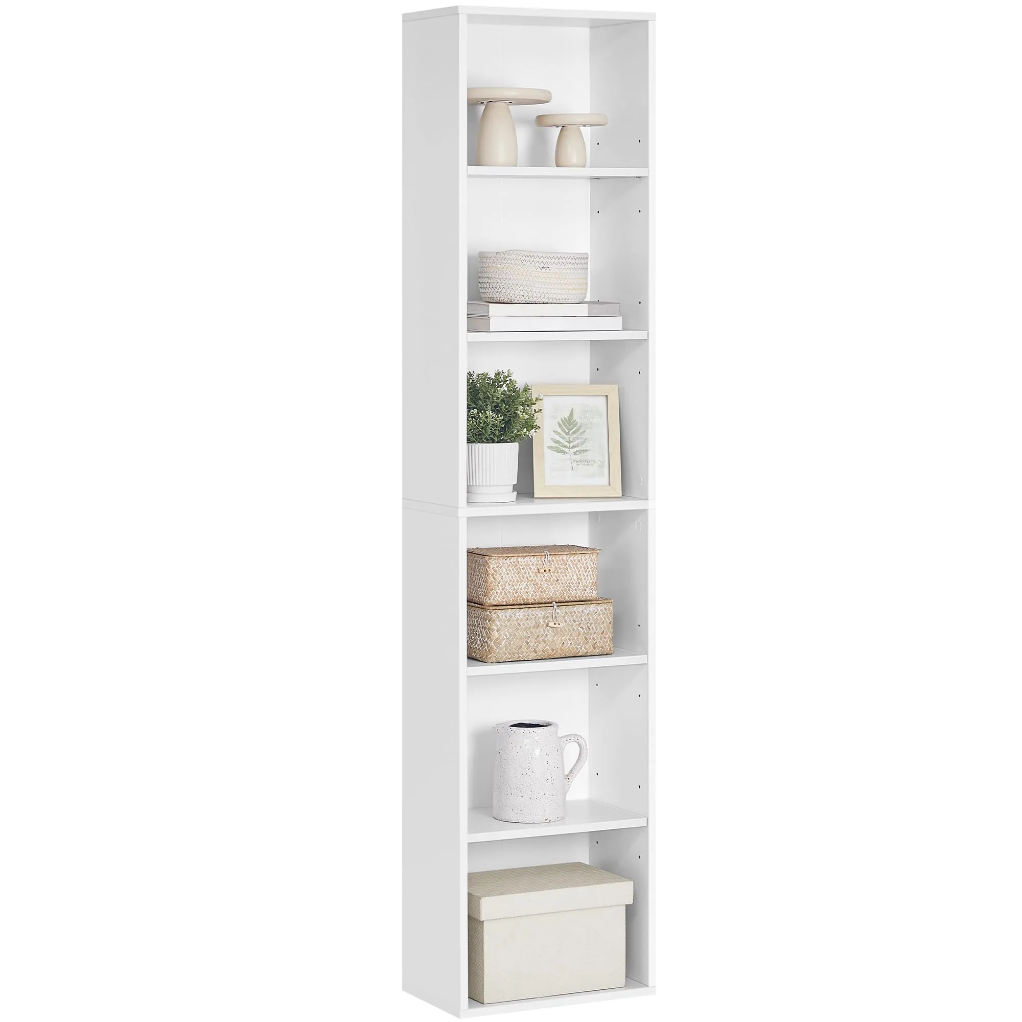 VASAGLE Scaffale a 6 Ripiani, Libreria, Scaffalatura Portaoggetti