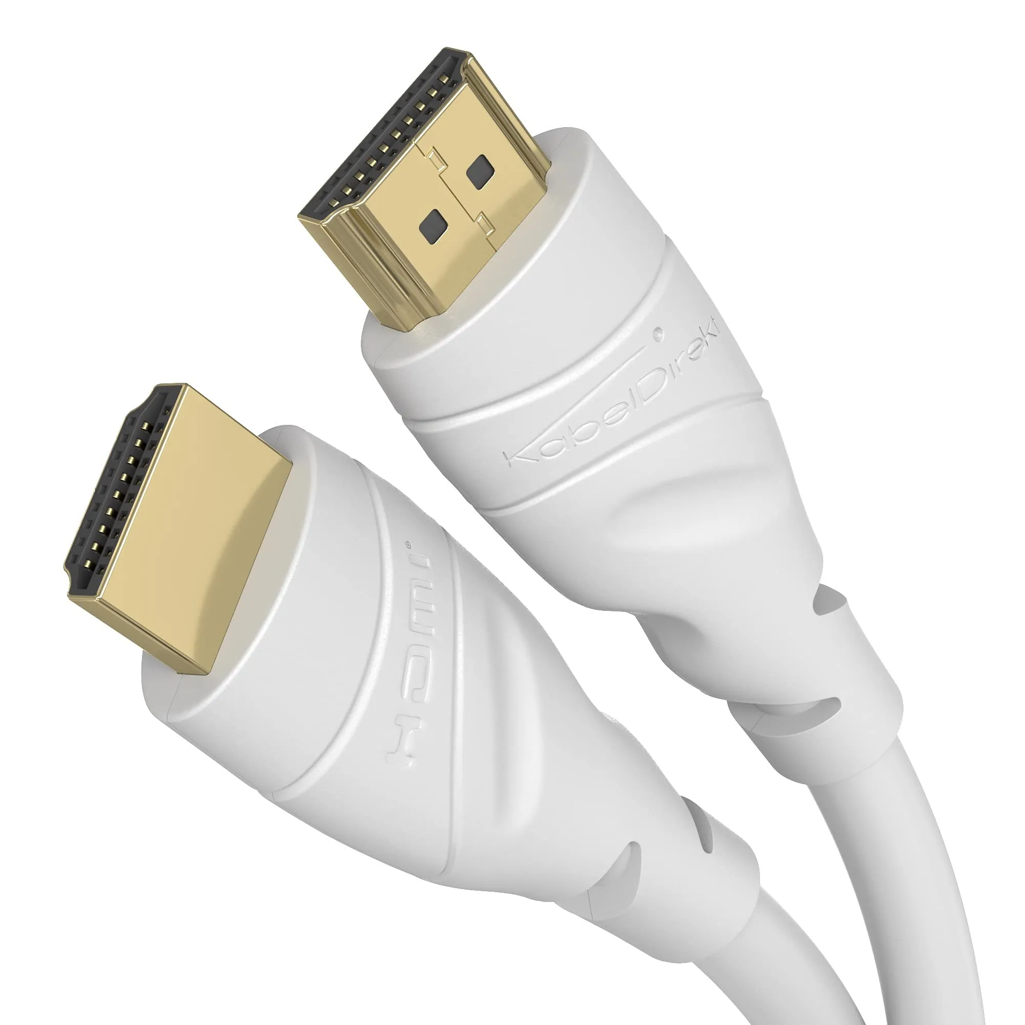 KabelDirekt – Cavo HDMI 8K & 4K – 2m – bianco – per PS5, Blu-ray, Xbox