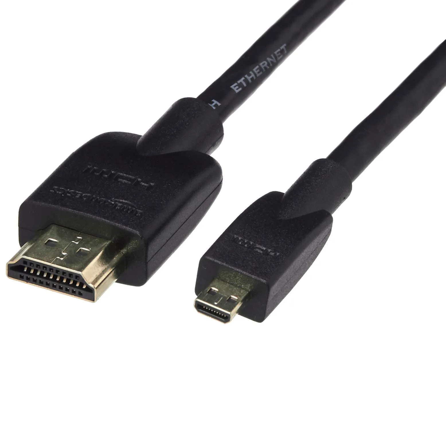 Amazon Basics Cavo da micro HDMI a HDMI, flessibile, 1.8 m, Nero, Per Televisore