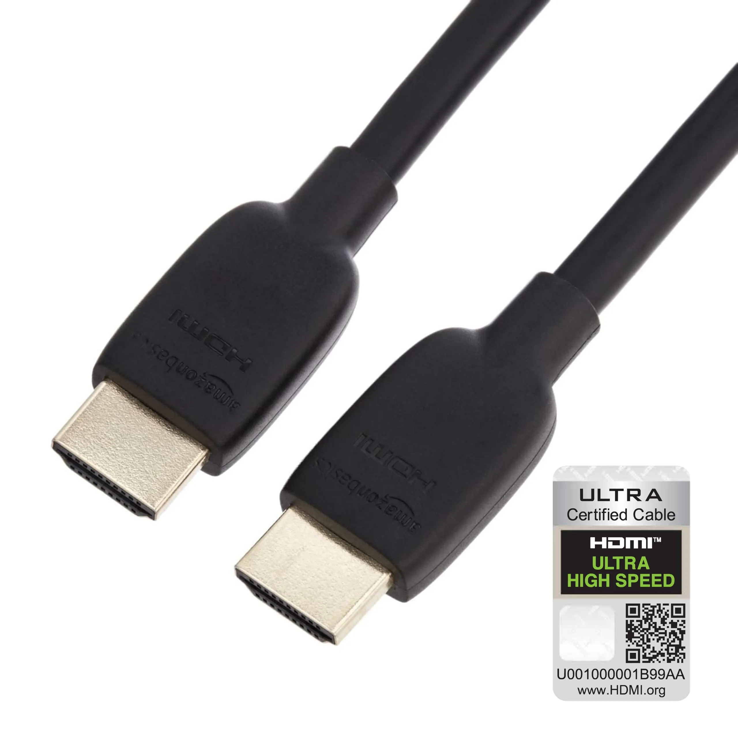 Amazon Basics HDMI Cable, 3 Feet, HDMI 2.1 to HDMI Cable (48Gbps), 8K@60Hz 4K@120Hz Certified Ultra High Speed, Black, Compatible with PS5/Xbox/TV/Monitor