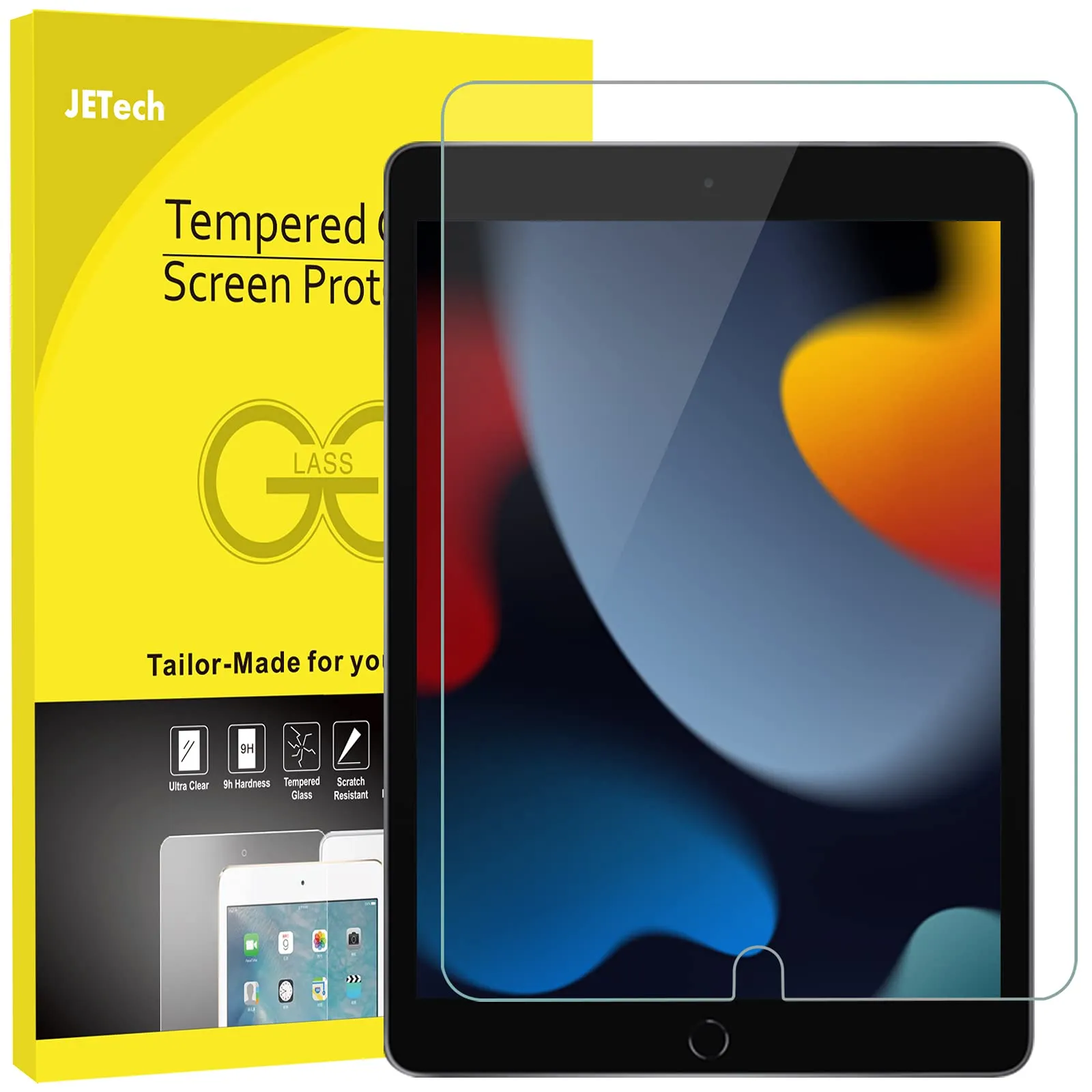 JETech Pellicola Protettiva per iPad 9ª/8ª/7ª Gen 10,2", 1 Pezzo