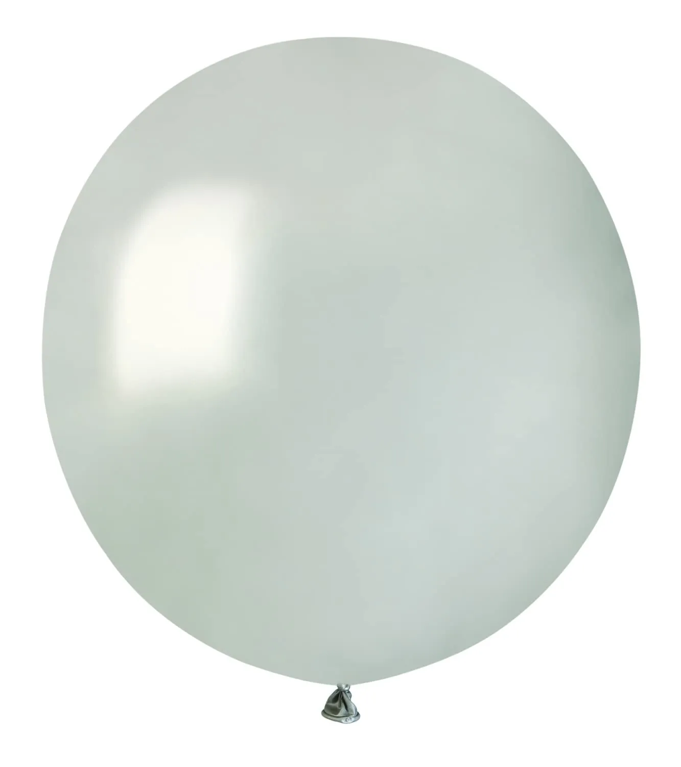 Ciao - Busta 25 palloncini perlati in lattice naturale Premium Quality G150 (Ø 48cm / 19"), argento perlato