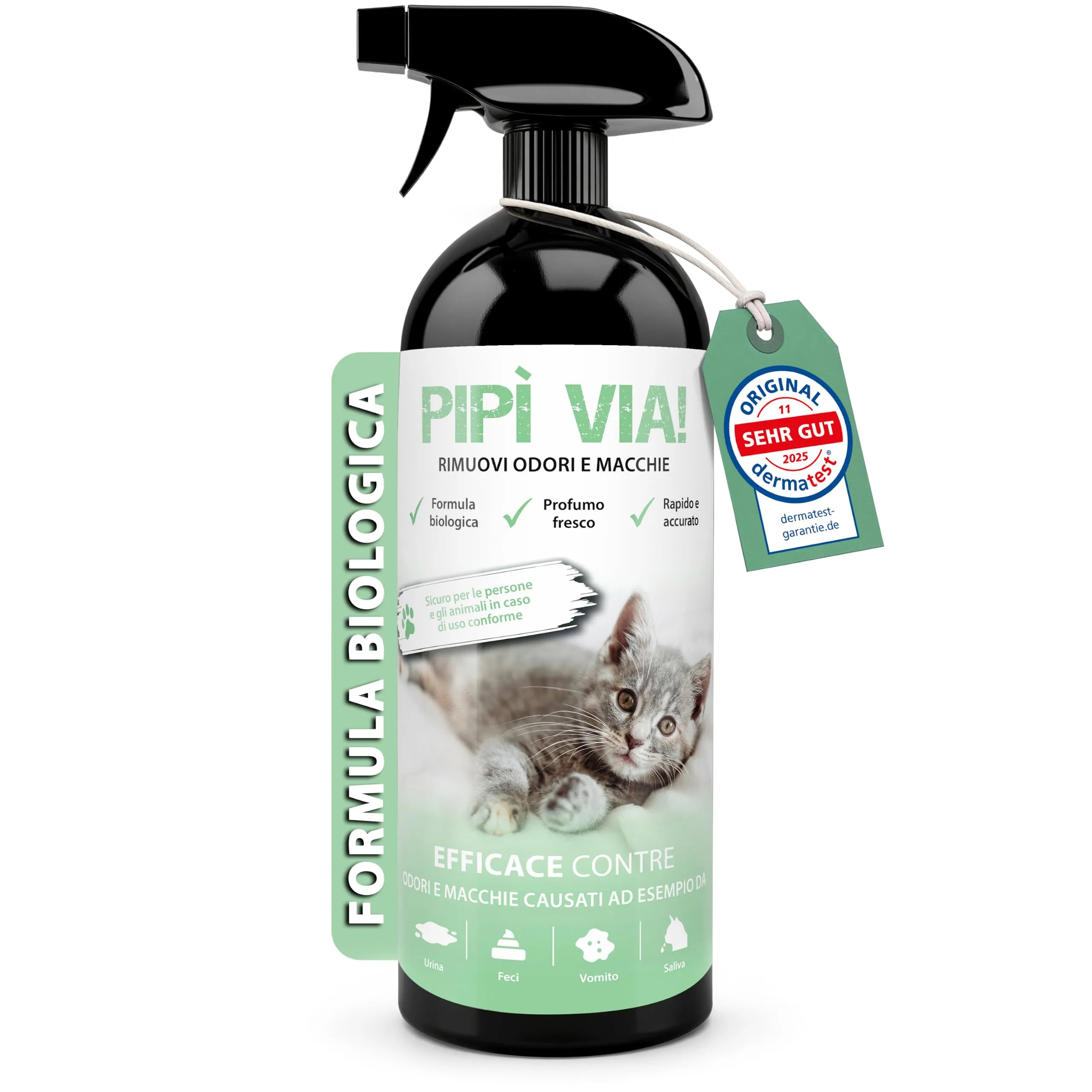 Elimina Urina Gatto 750 ml - Detergente Enzimatico Smacchiatore Lettiera