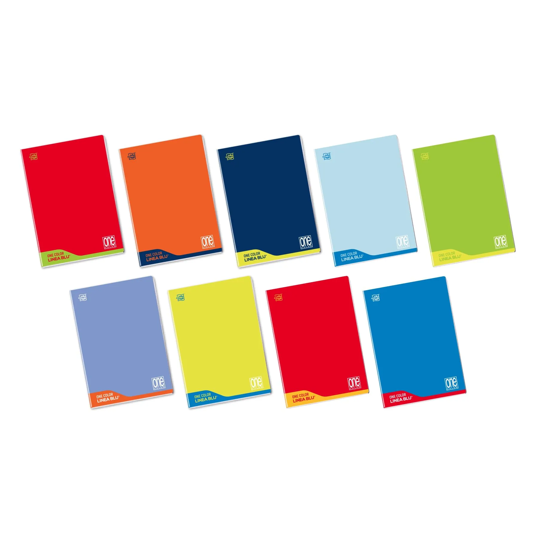Blasetti - 6 Maxi quaderni DIDATTICI One Color. Carta da 100gr, 72 facciate + risguardo, Jolly Page, ideali per disgrafia, pacco contenente colori assortititi - Righe (0B)
