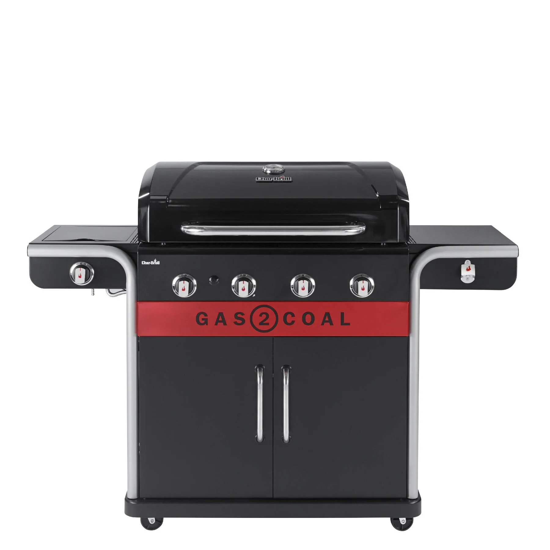 Char-Broil Barbecue Ibrido Gas2Coal 2.0 440 per Gas e Carbone, 4 Bruciatori