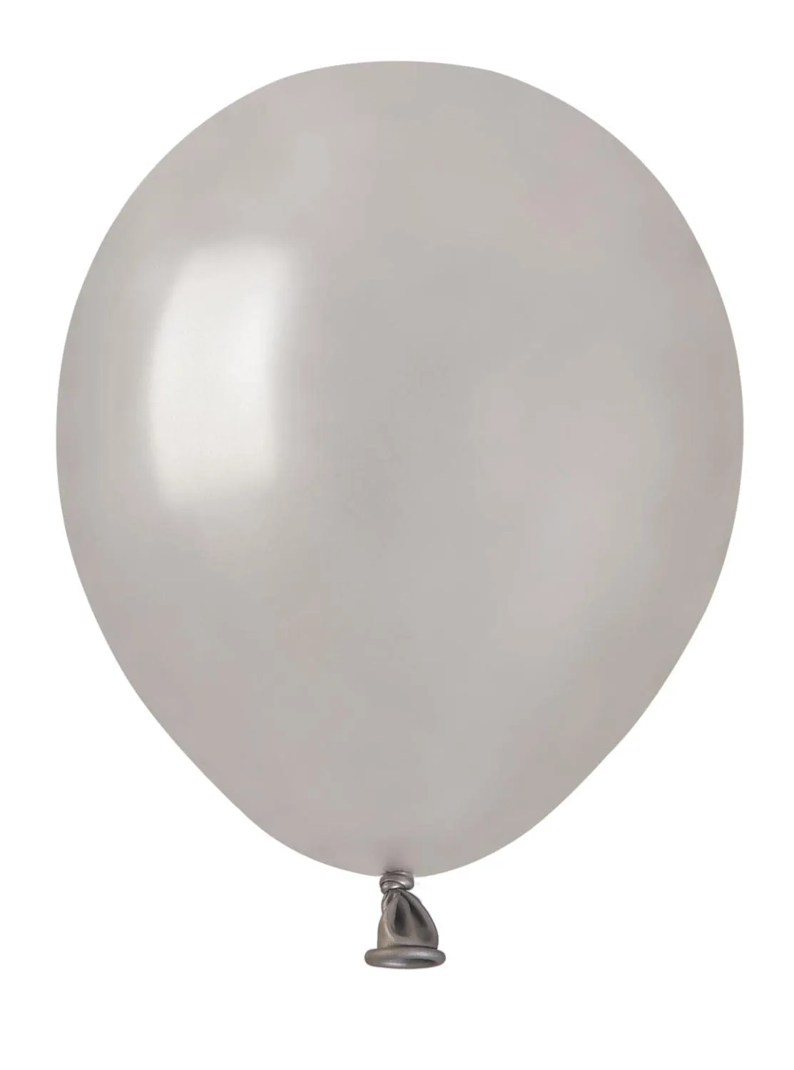 Busta 100 palloncini perlati in lattice naturale Premium Quality A50 (Ø 13cm / 5"), argento perlato