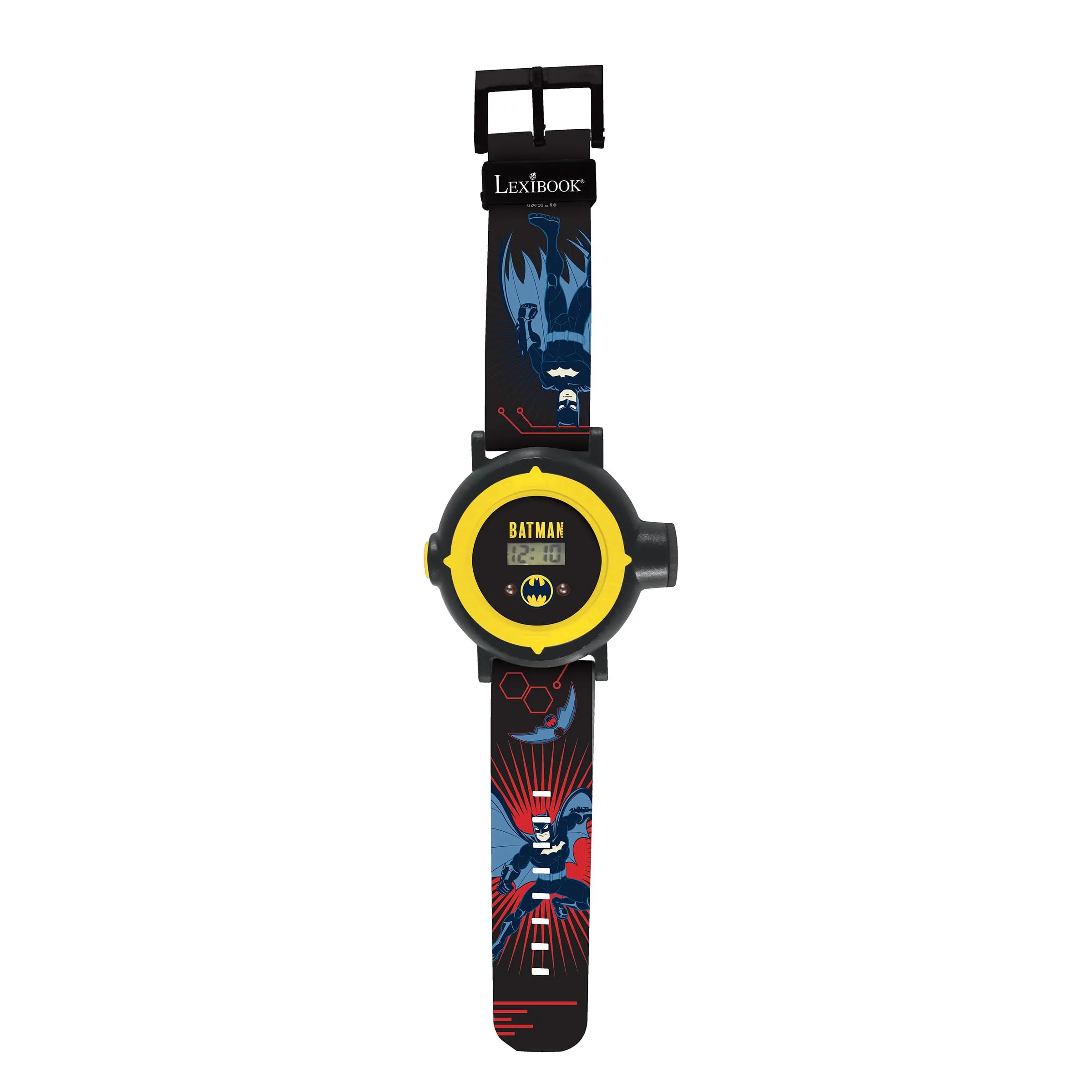 Lexibook - Schermo digitale per orologio a proiezione regolabile - 20 immagini Batman - per Bambini - Negro y Blu - DMW050BAT