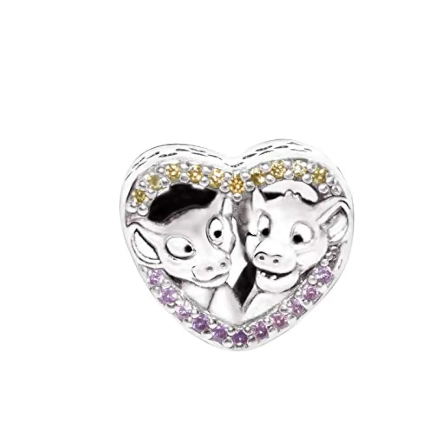 Charm in argento Sterling 925, compatibile con braccialetti Pandora, normale, Metallo, Zirconie sintetico
