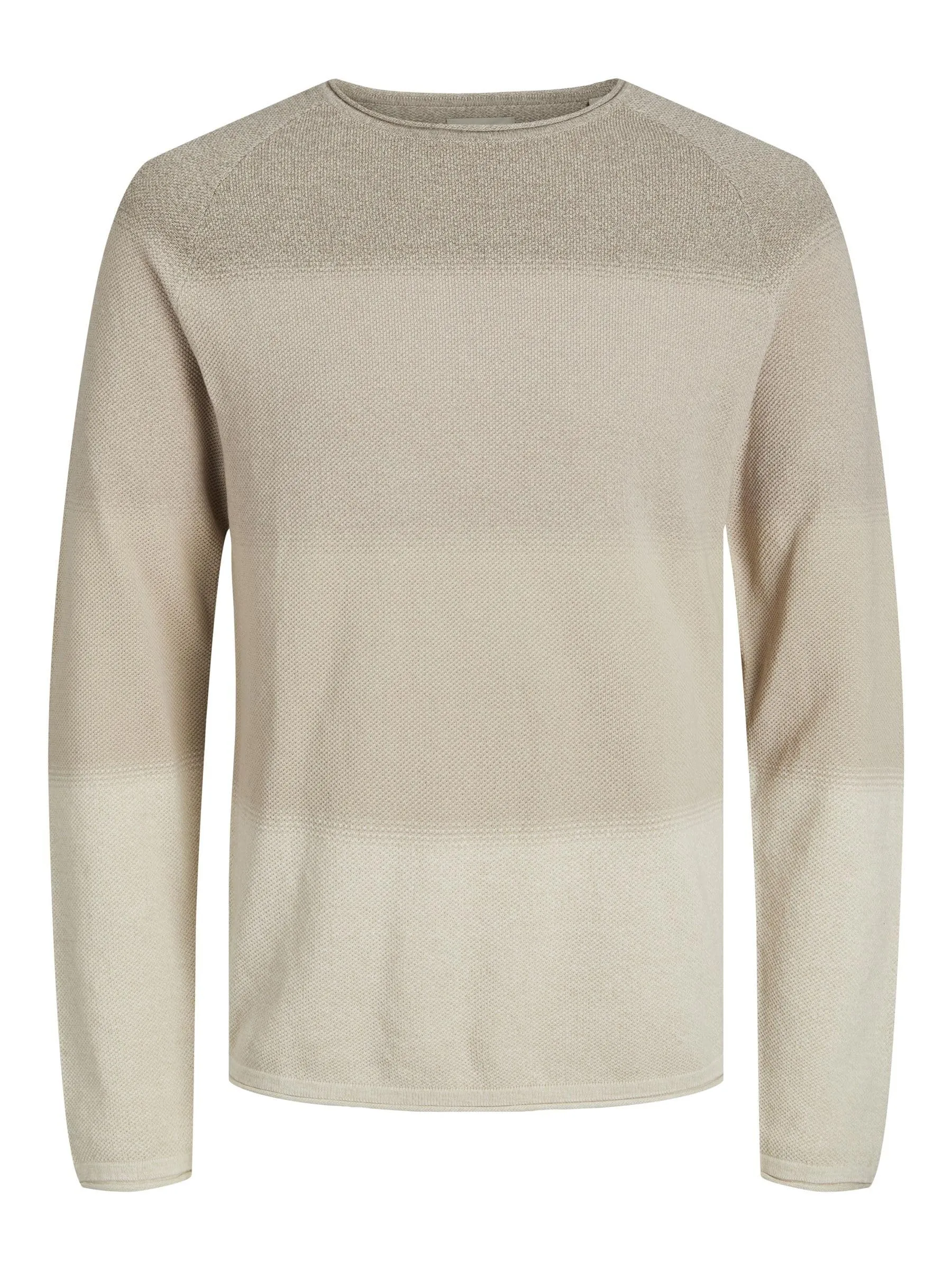 JACK & JONES JJEHILL KNIT CREW NECK NOOS, Maglione, Uomo, Oatmeal/Detail: Gradient, S